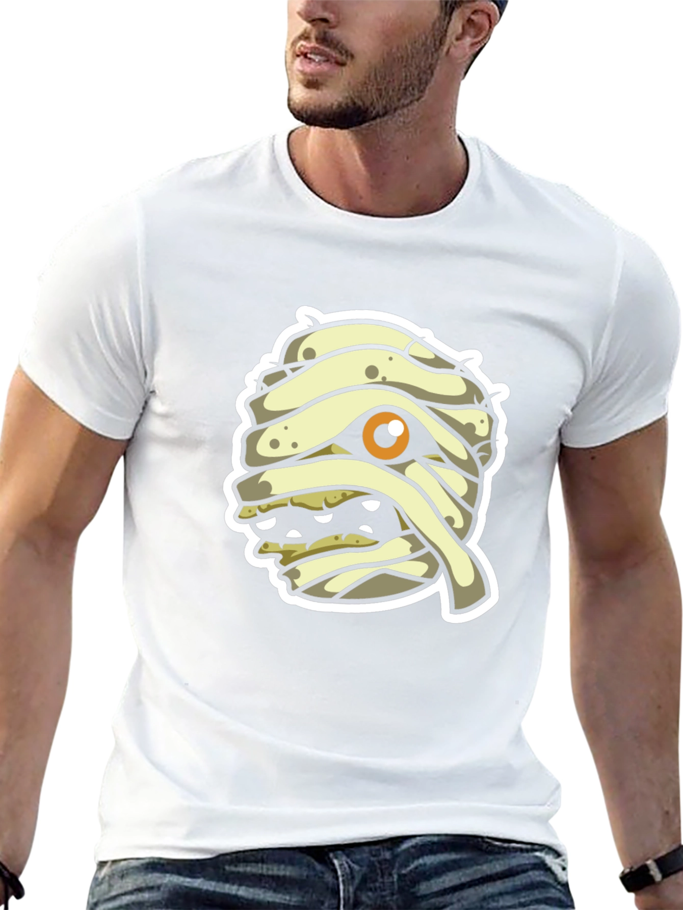 Cartoon Mummy Graphic T-Shirt Halloween