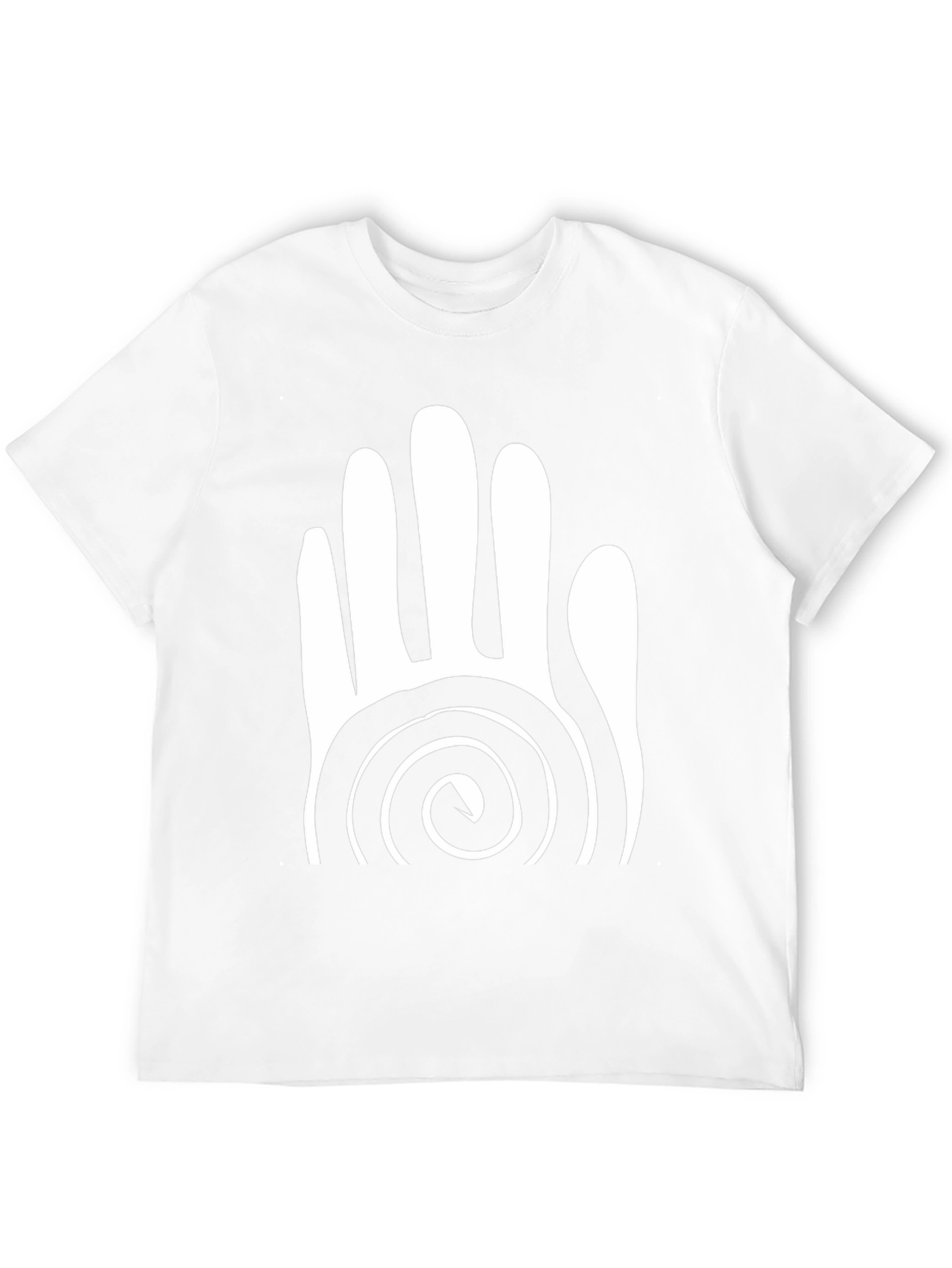 Spiraled Hand Graphic Tee - Casual Black T-Shirt