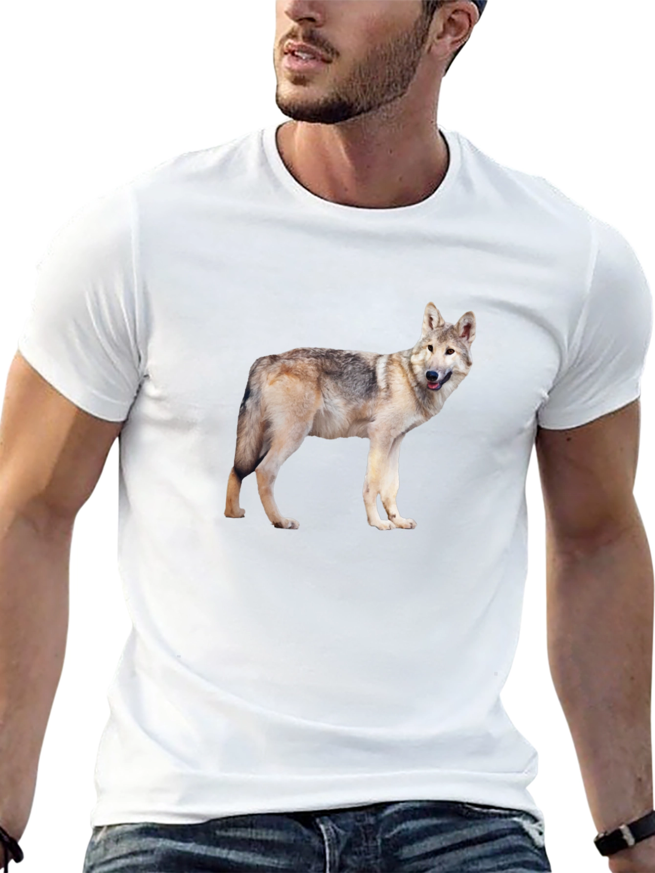 Wolf Graphic Tee - Black Casual T-Shirt