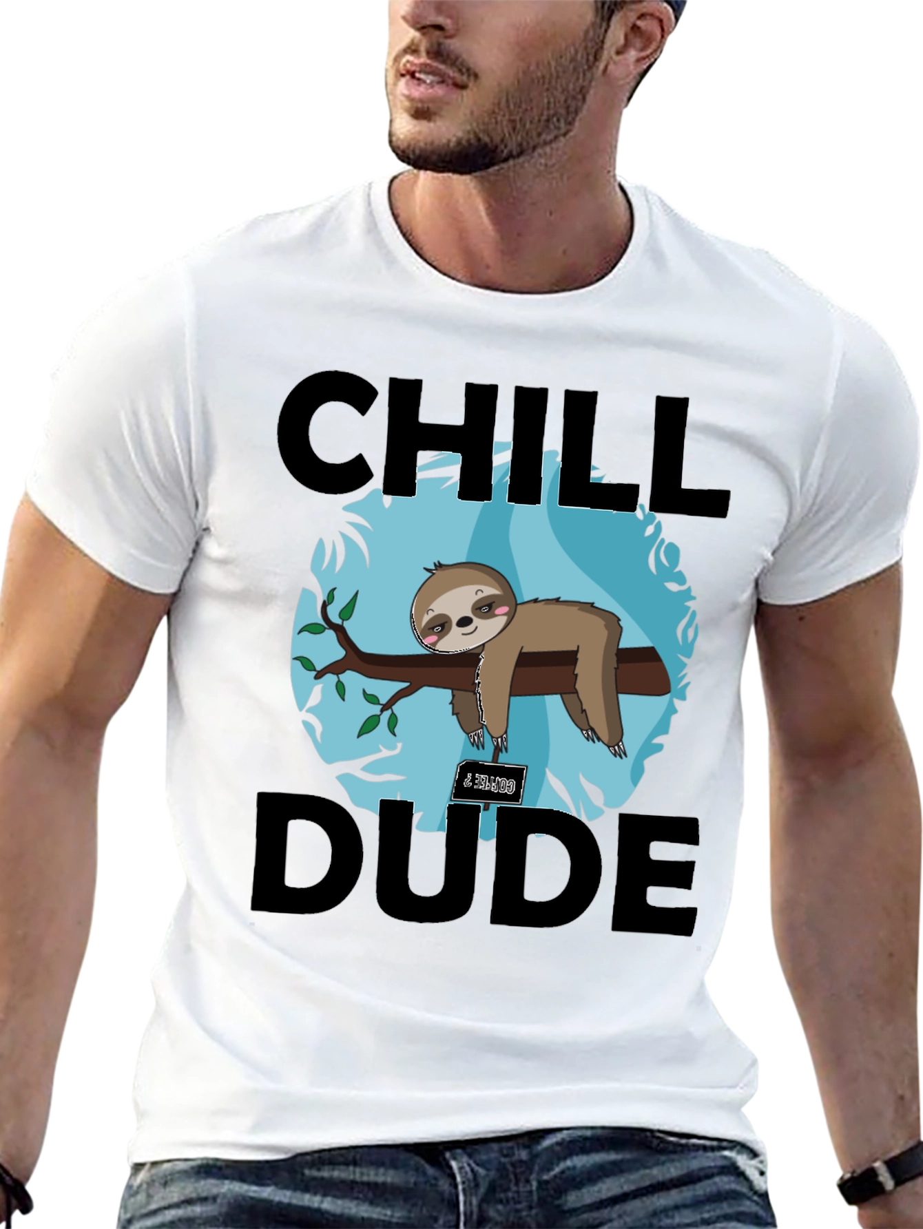 Chill Dude Sloth Graphic Tee