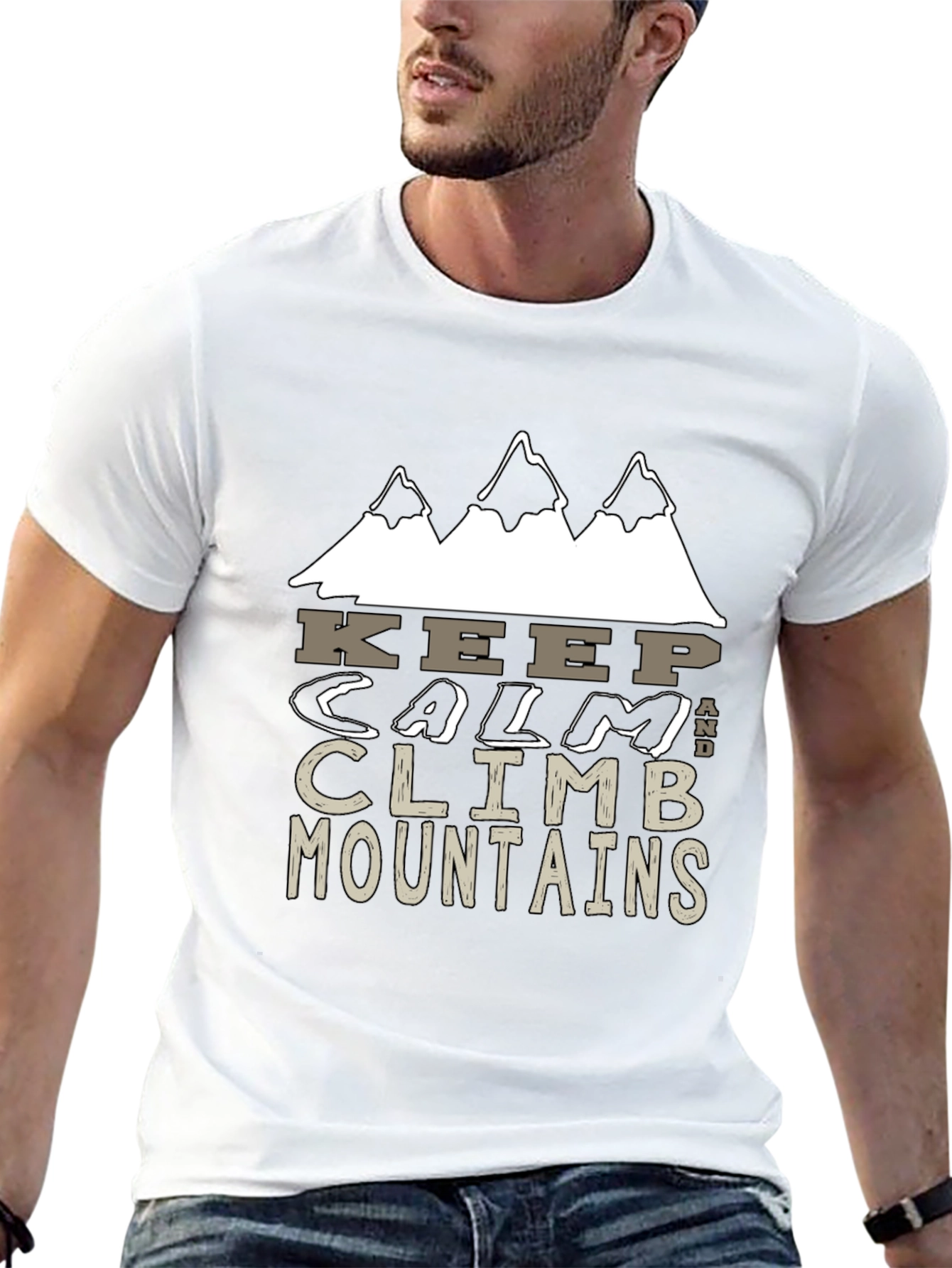 Keep Calm and Climb Mountains Graphic Tee