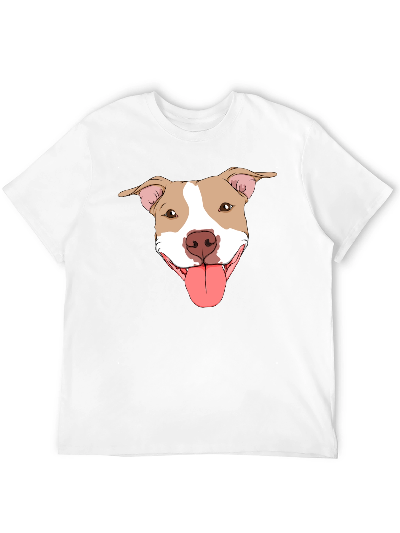 Pitbull Dog Graphic Tee - Black Cotton T-Shirt