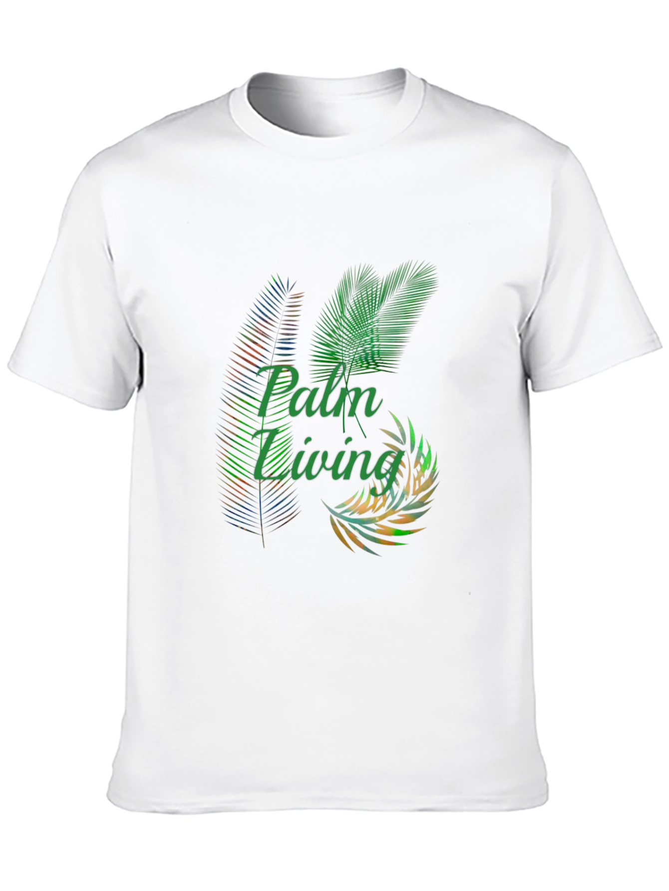 Palm Living Graphic Tee - Tropical Style