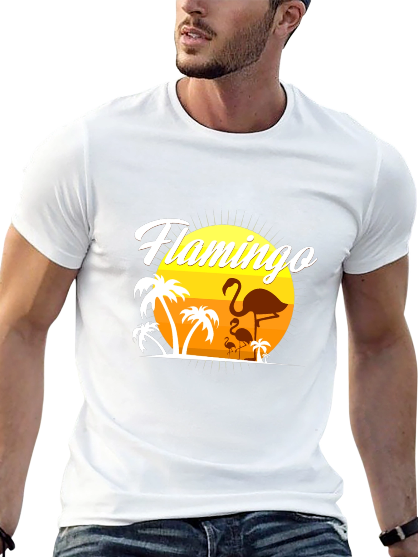 Flamingo Sunset Graphic Tee