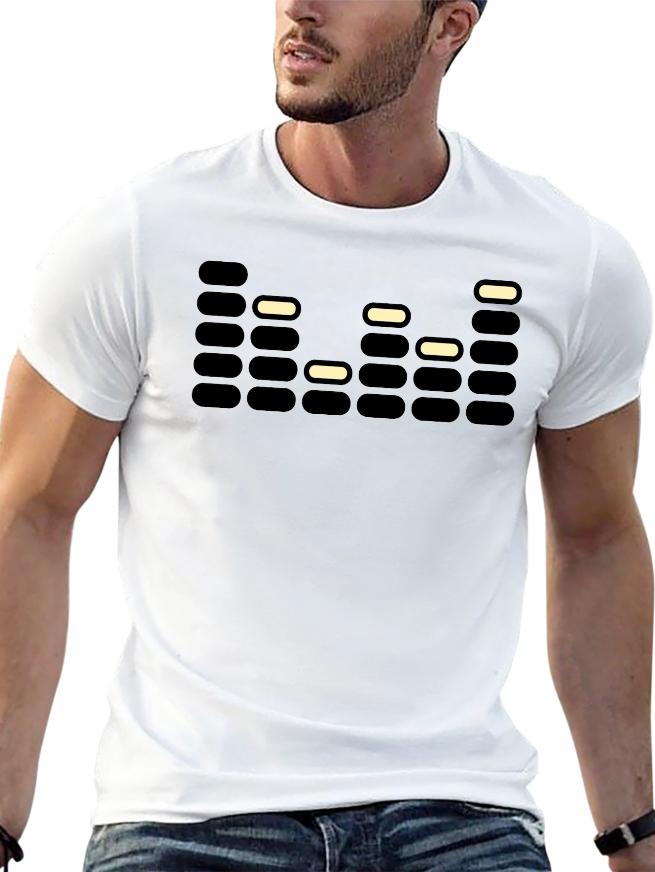 EQ Graphic Mens Black T-Shirt - Modern Design