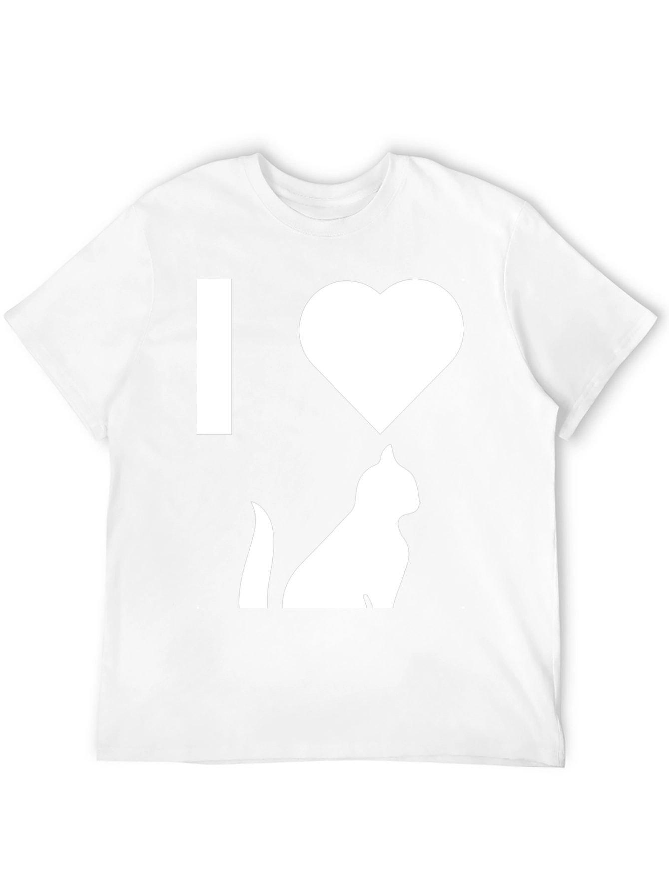 I Love Cats Graphic T-Shirt - Black