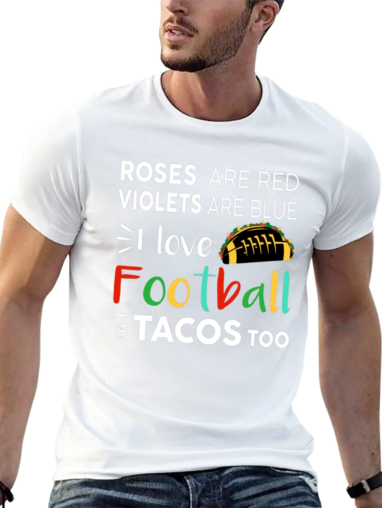 Roses are Red Football & Tacos Tee