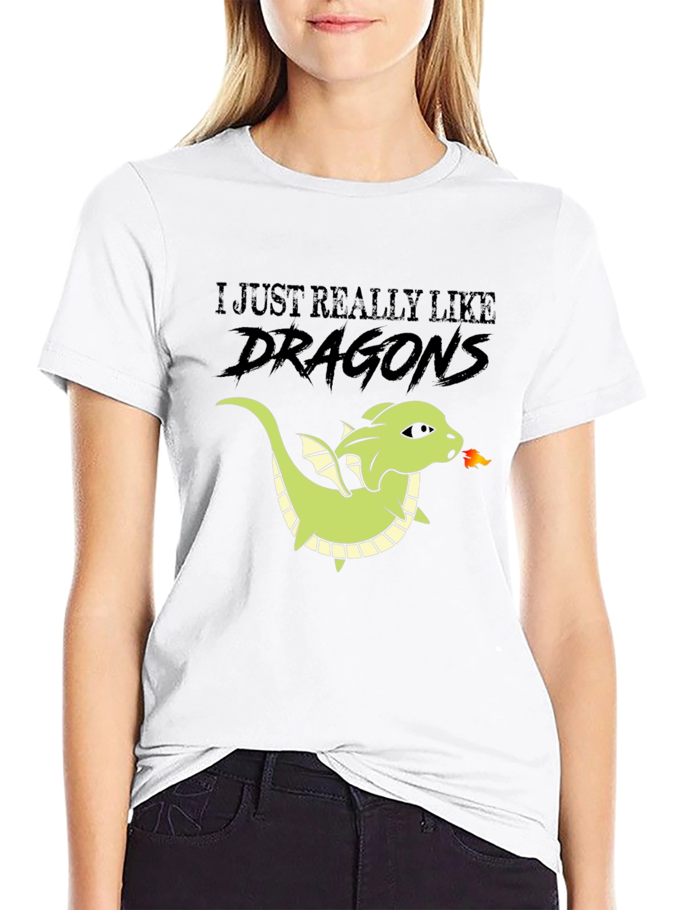 I Just Really Like Dragons Graphic T-Shirt
