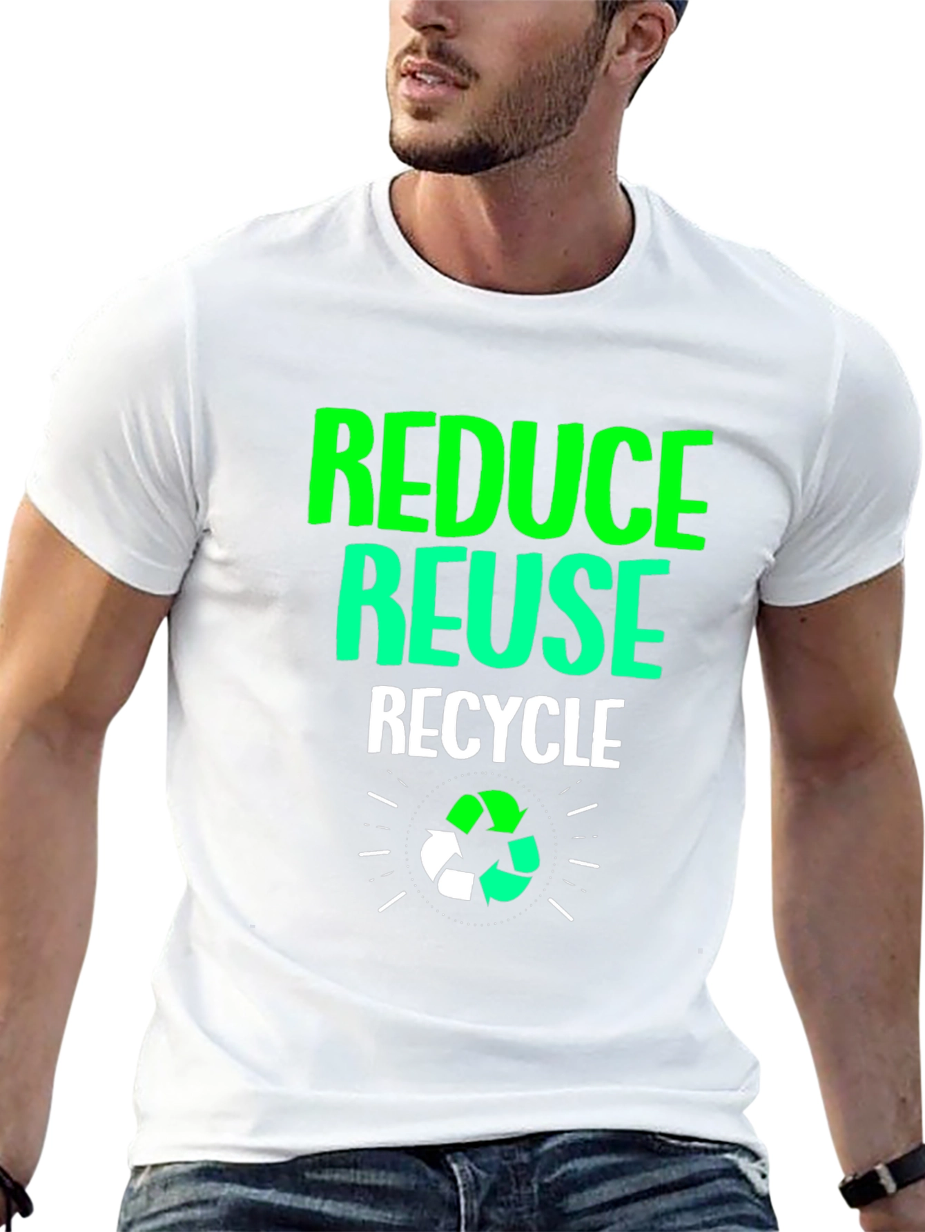 Eco-Friendly Reduce Reuse Recycle Graphic Tee