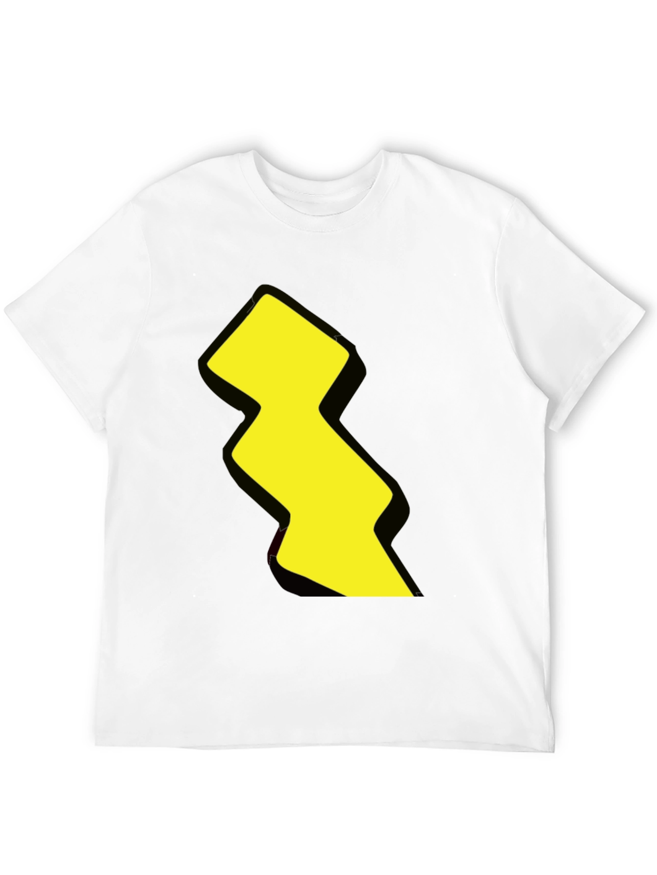 Pikachu Inspired Graphic Tee - Black Cotton Comfort