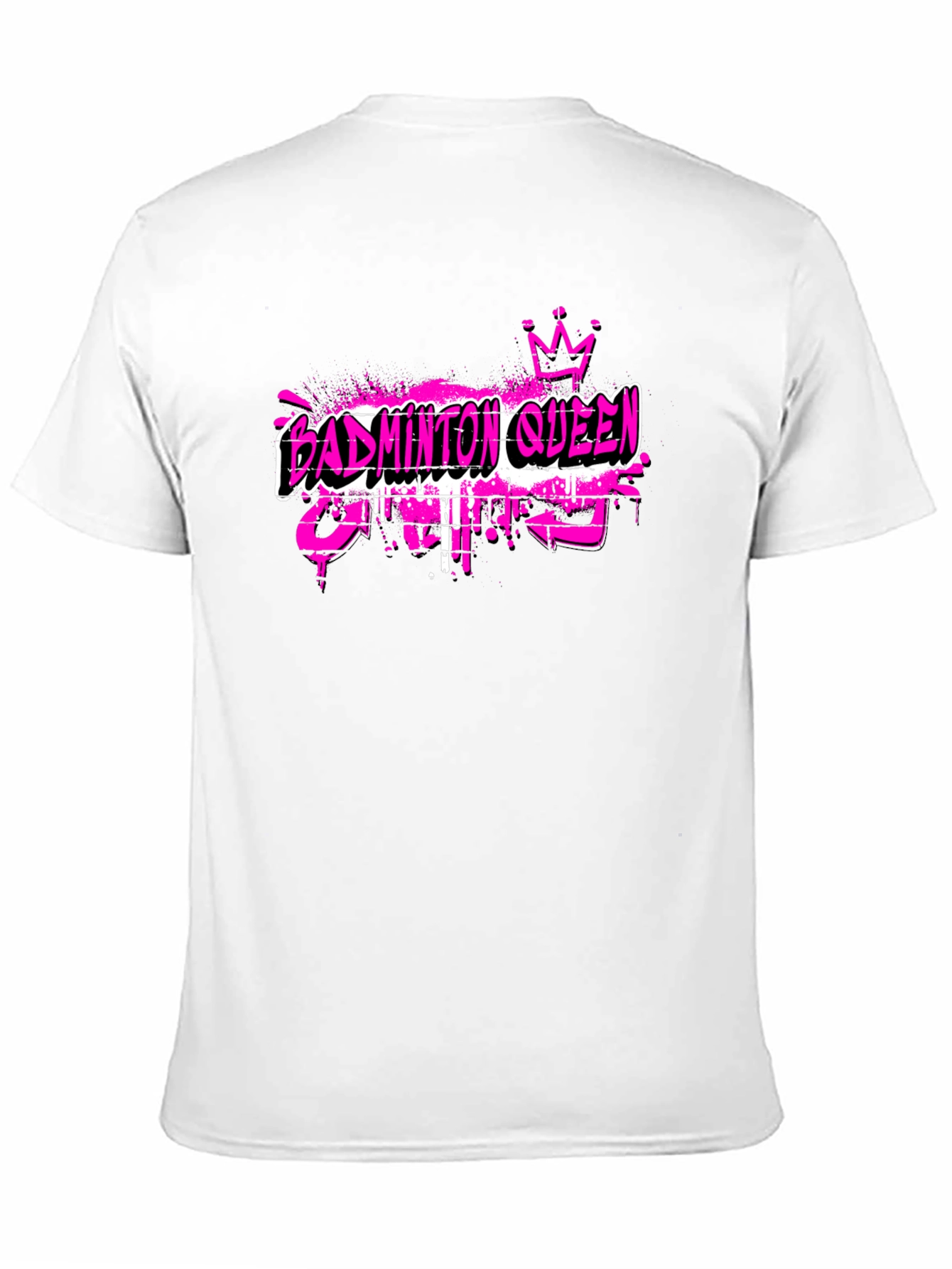 Badminton Queen Graphic Tee - Black