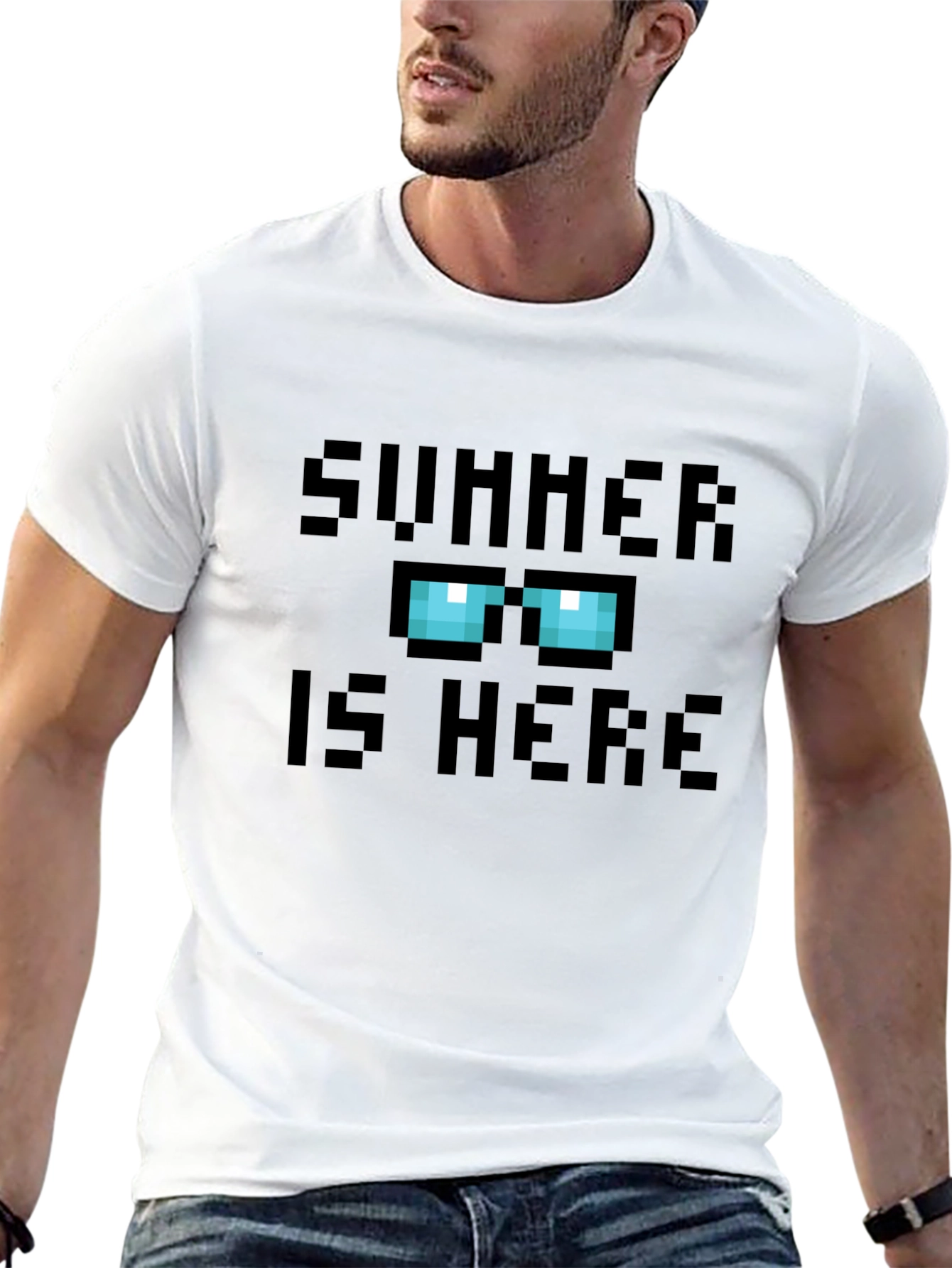 Summer is Here Graphic Tee - Pixelated Design