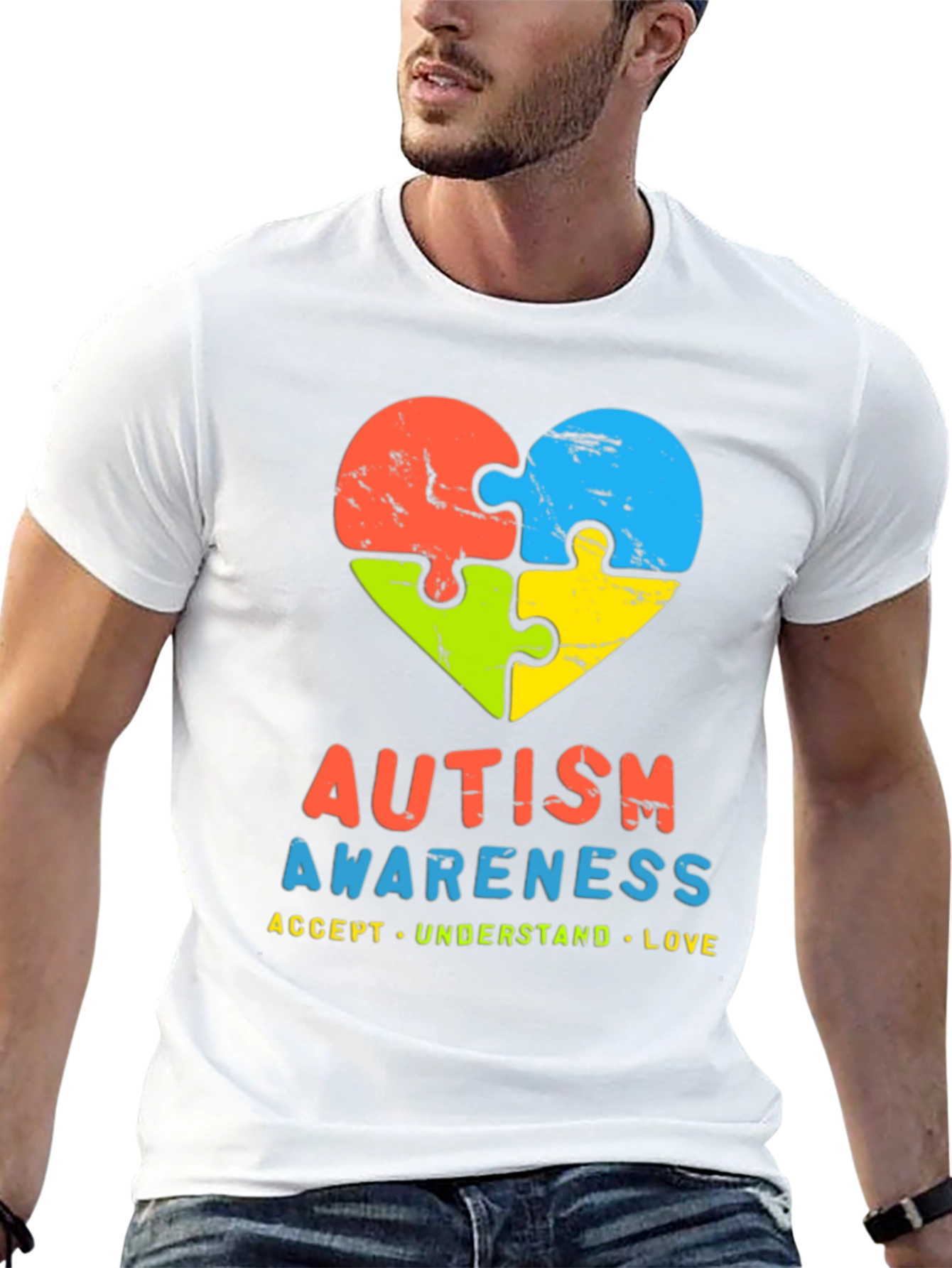 Autism Awareness Puzzle Heart T-Shirt