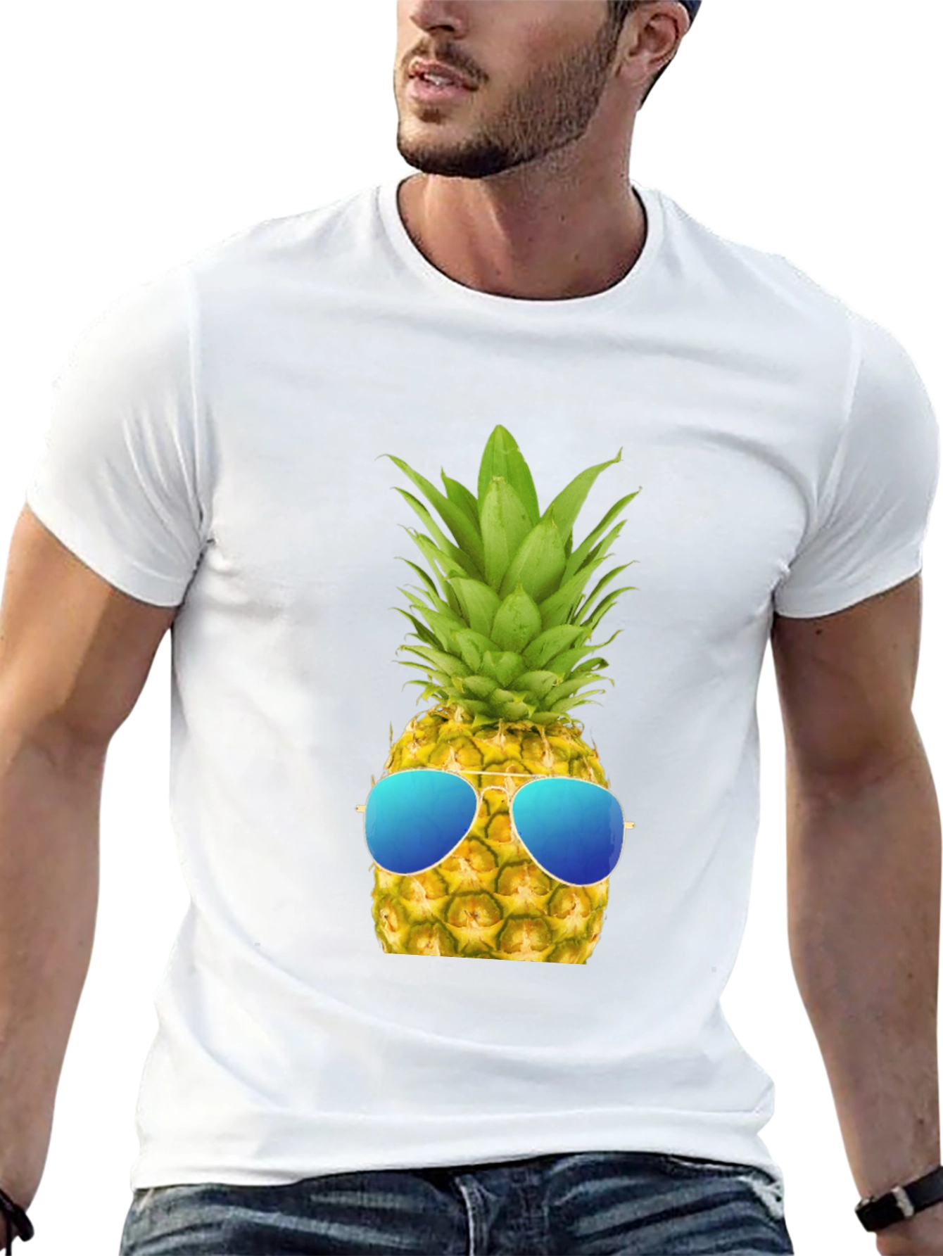 Cool Pineapple Graphic Tee - Black T-Shirt
