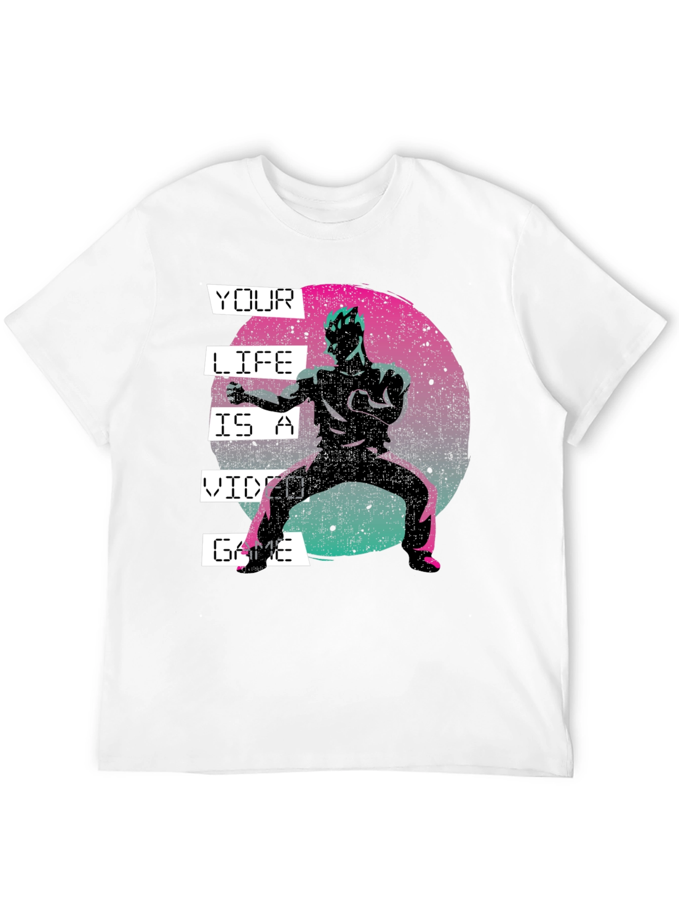 Your Life Is A Video Game Black Graphic Tee