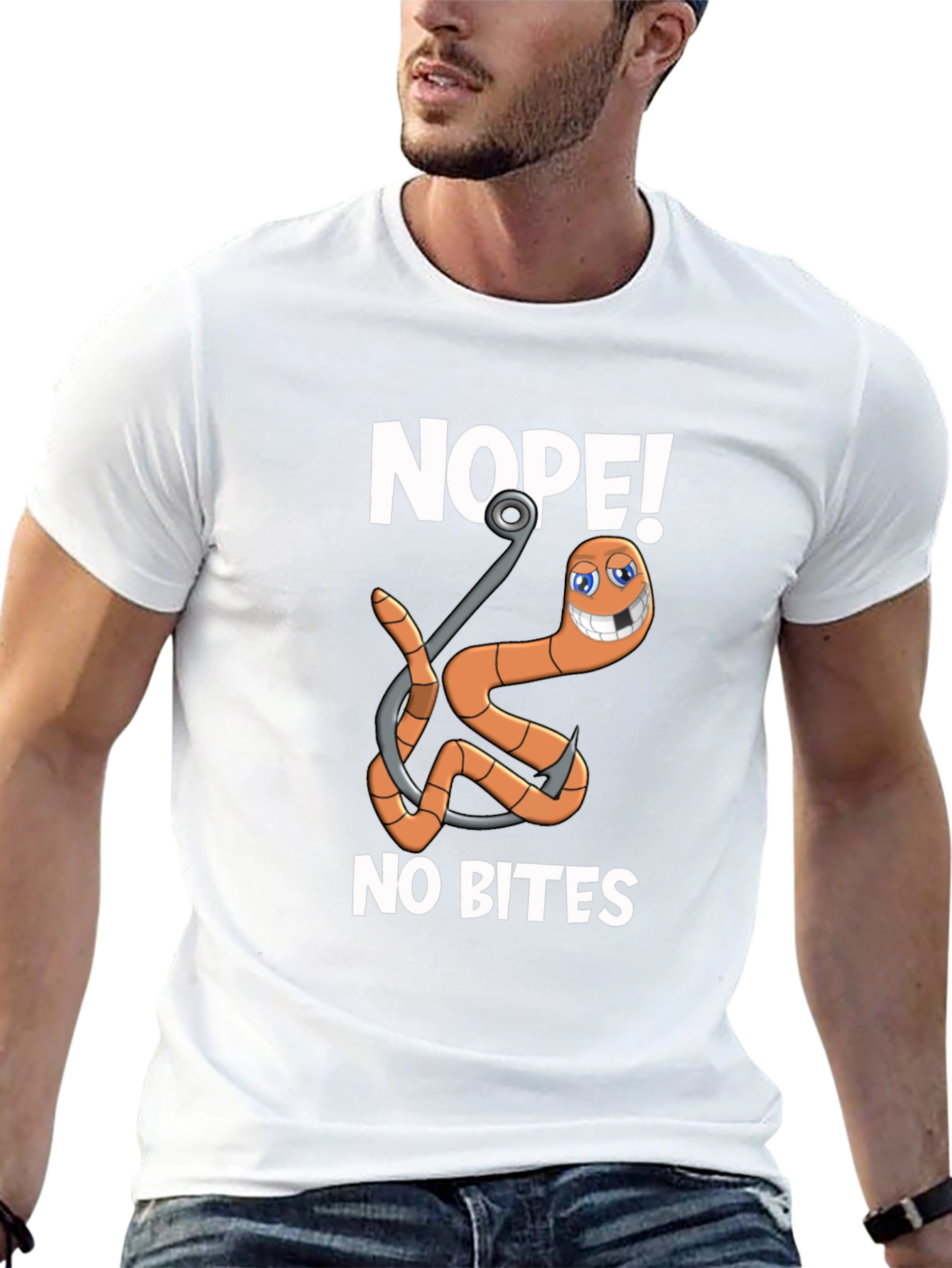 Nope! No Bites Fishing Humor T-Shirt