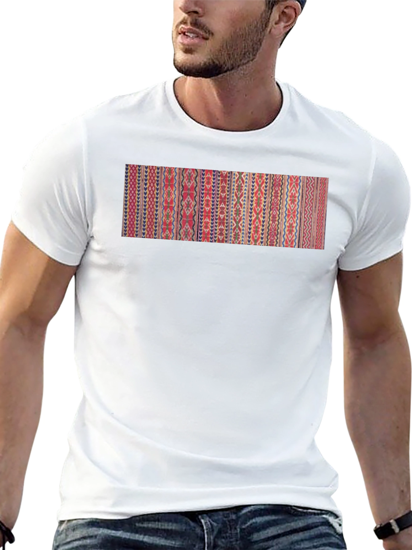 Patterned T-Shirt - Unique Ethnic Design