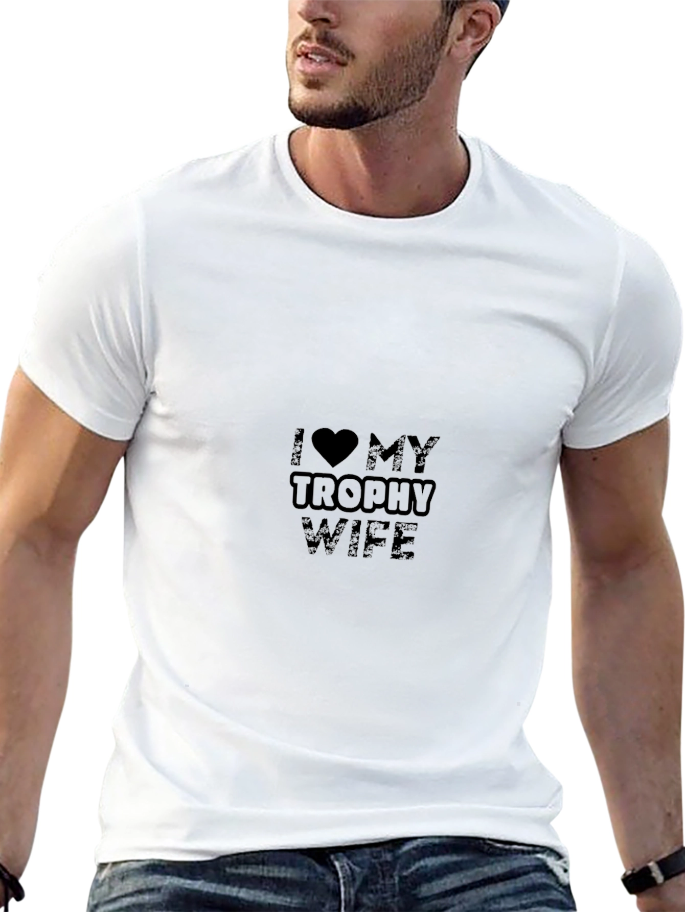 I Love My Trophy Wife Black T-Shirt