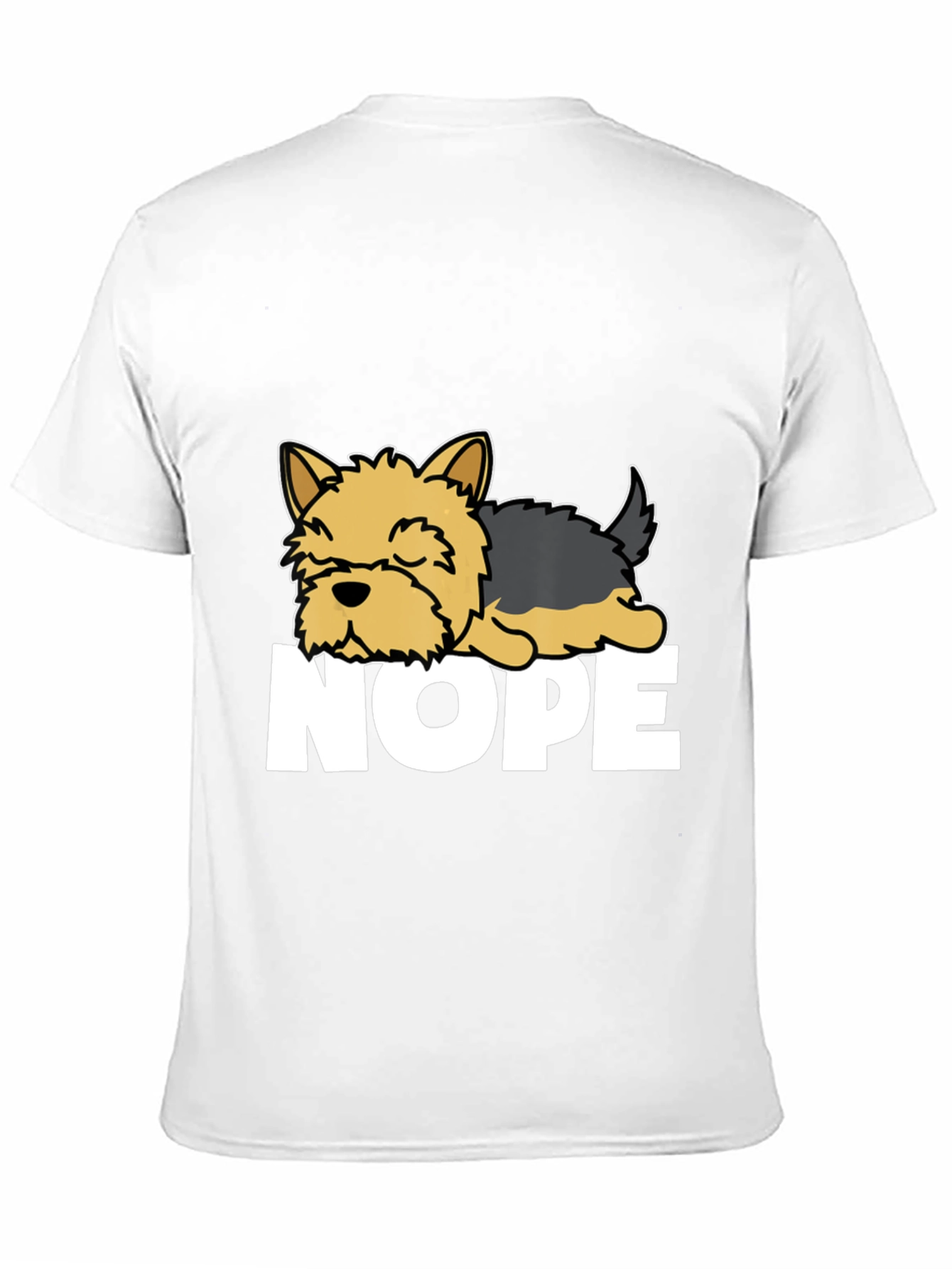 Nope Dog Graphic Tee - Funny Lazy Dog T-Shirt