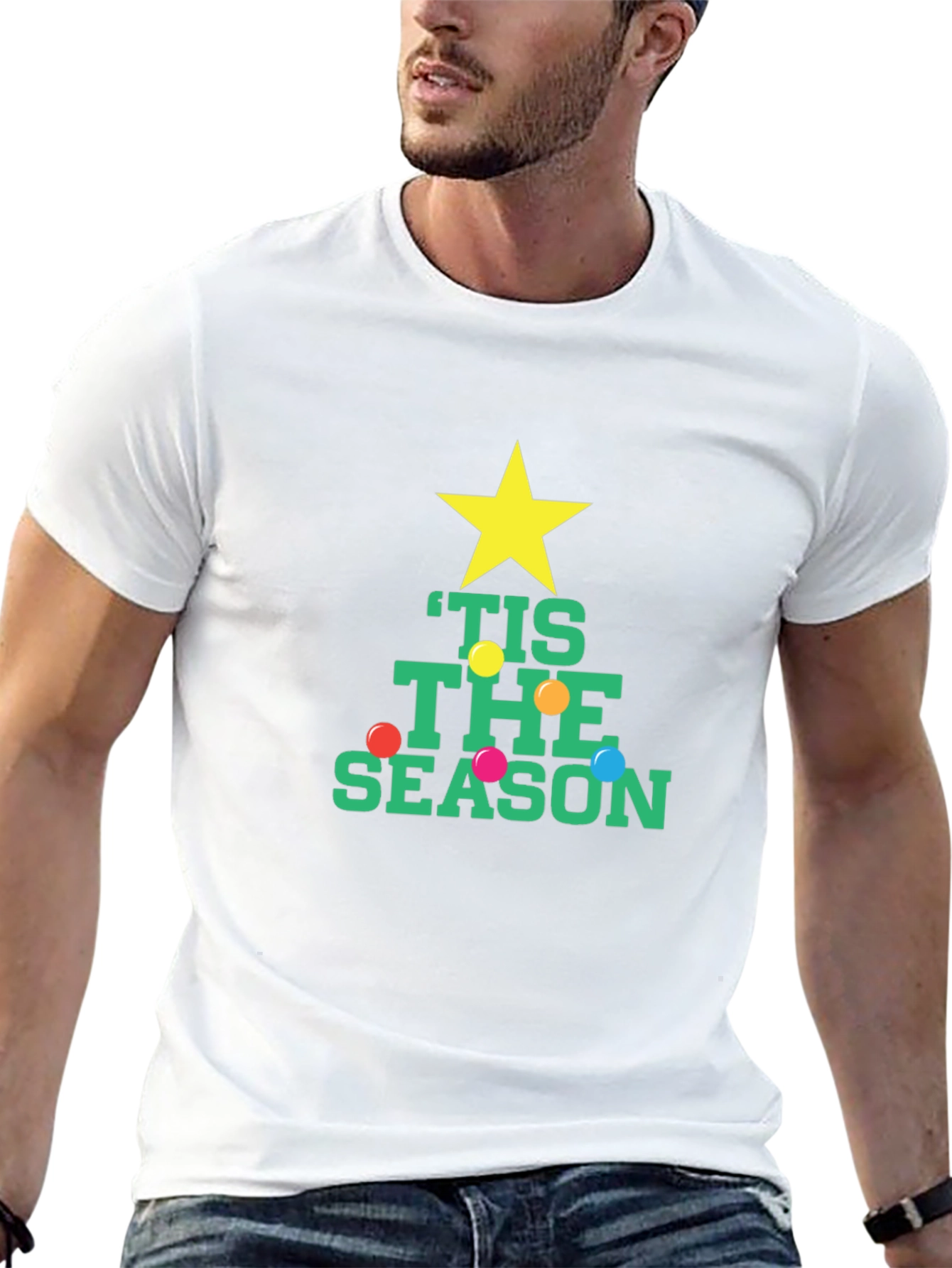 Tis The Season Christmas Tree Graphic Tee