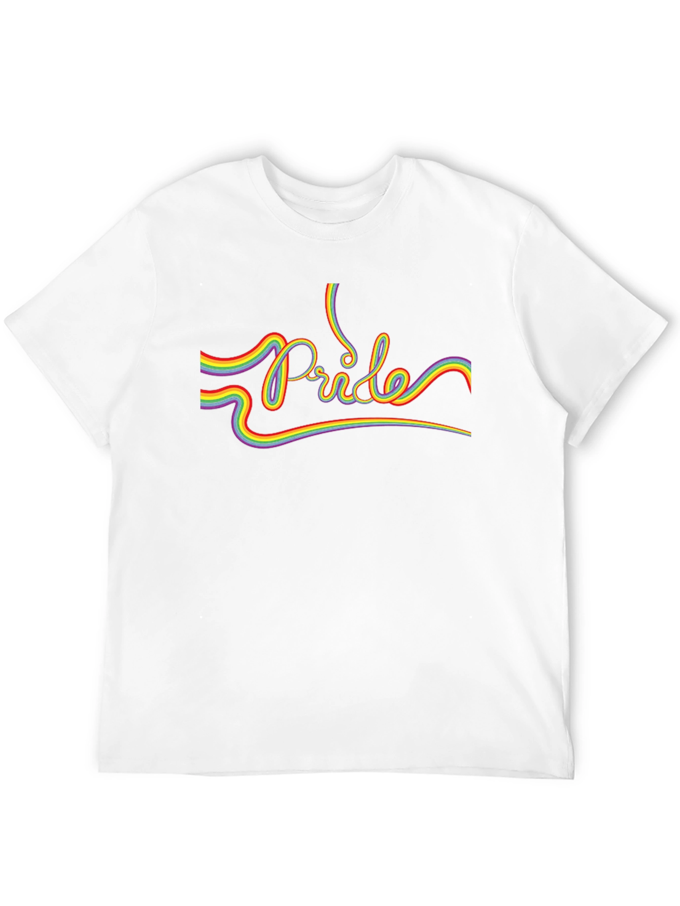 Pride Rainbow Graphic Tee - Black Cotton Unisex