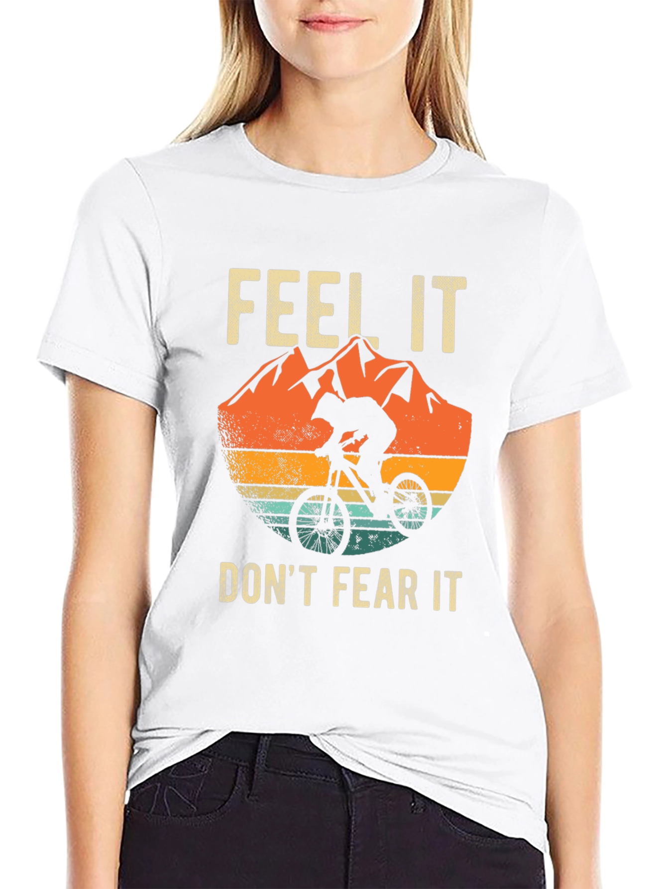Feel It Dont Fear It Mountain Bike Graphic Tee