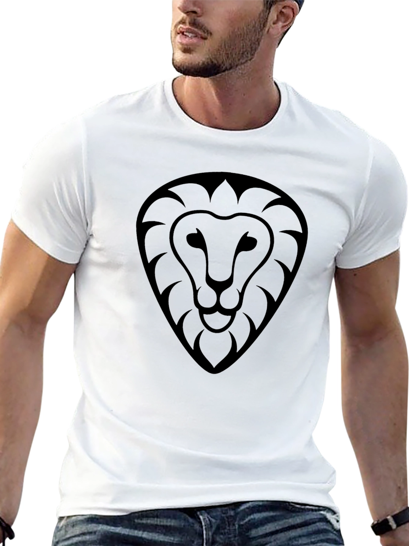 Black Lion Graphic Tee - Stylish & Modern