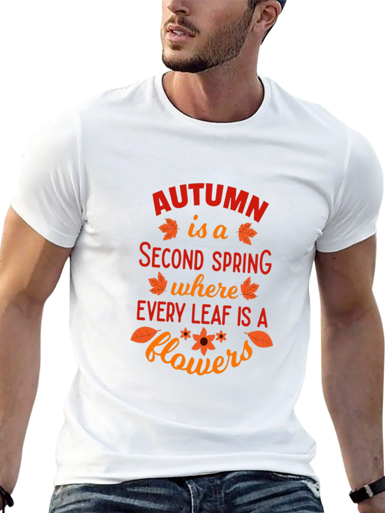 Autumn Leaves Graphic T-Shirt - Seasonal Fashion