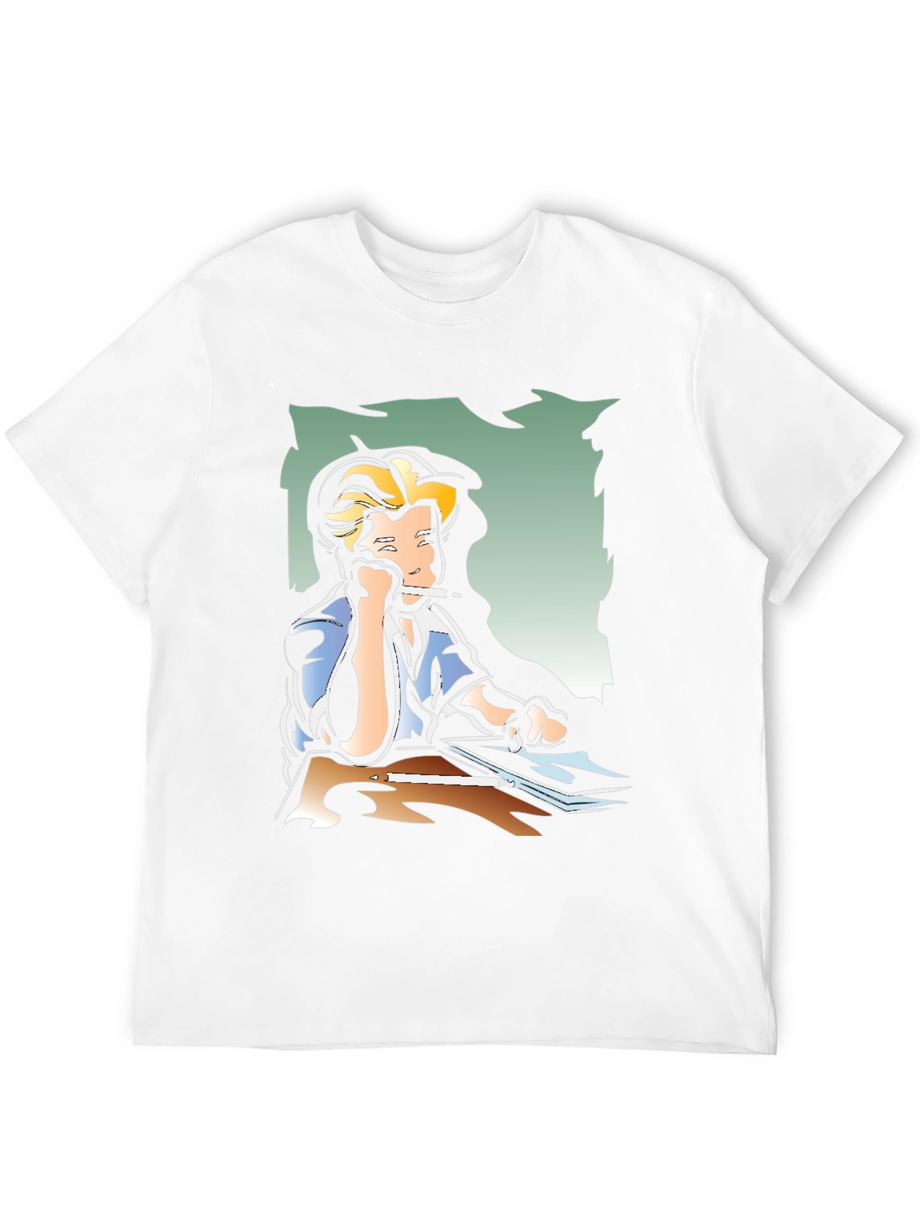 Creative Cartoon Graphic Tee - Black
