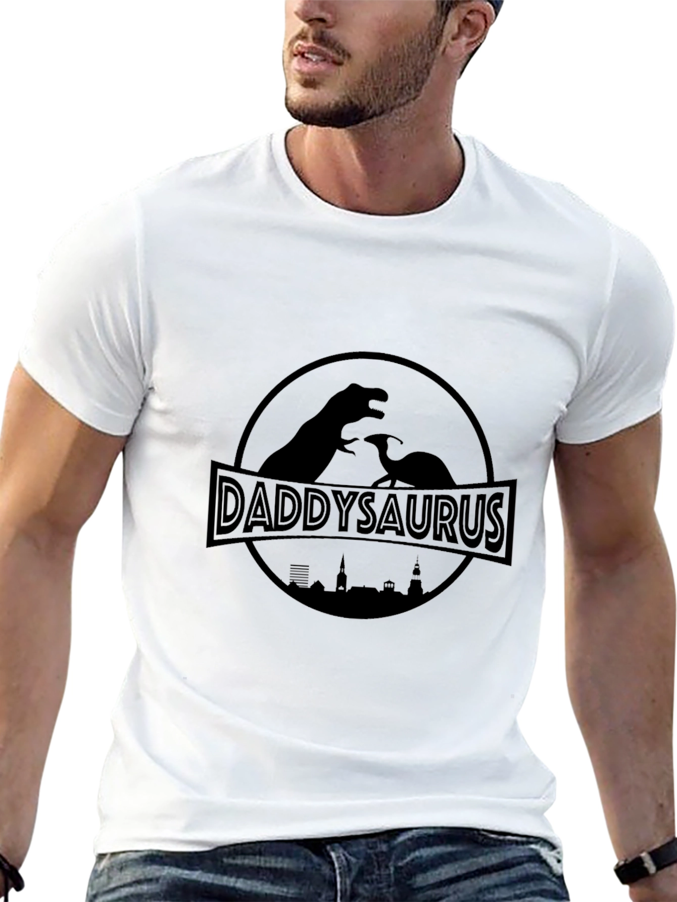 Daddysaurus Dinosaur Fathers Day T-Shirt