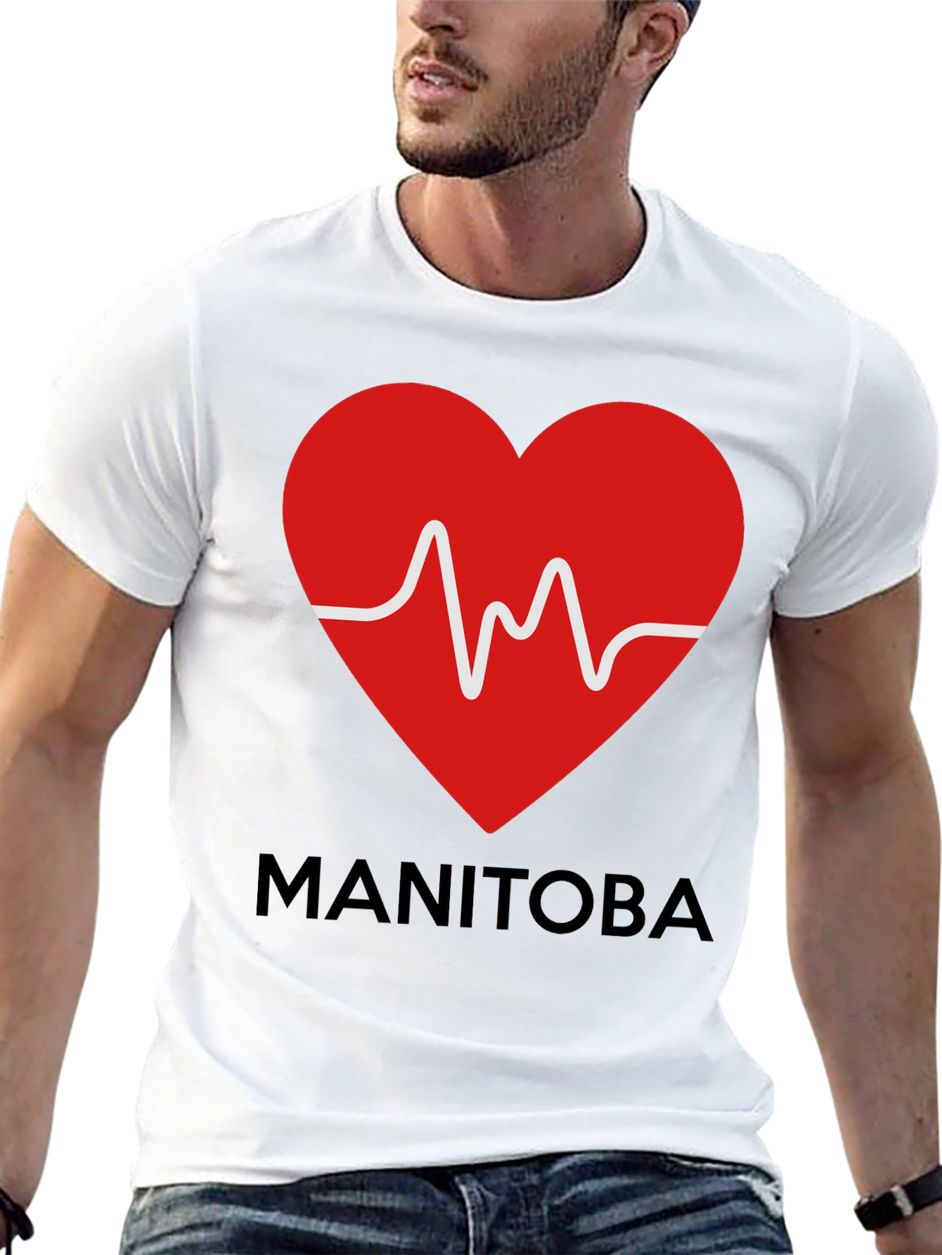 Manitoba Heartbeat T-Shirt - Show Your Provincial Pride!