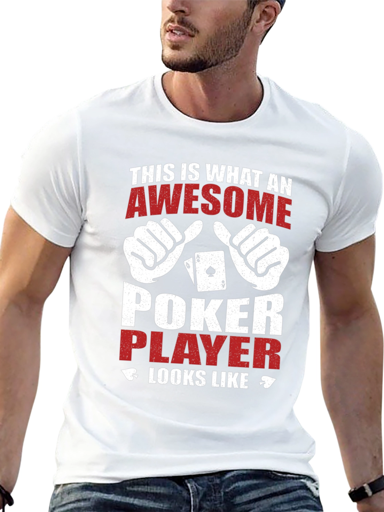 Awesome Poker Player Graphic T-Shirt