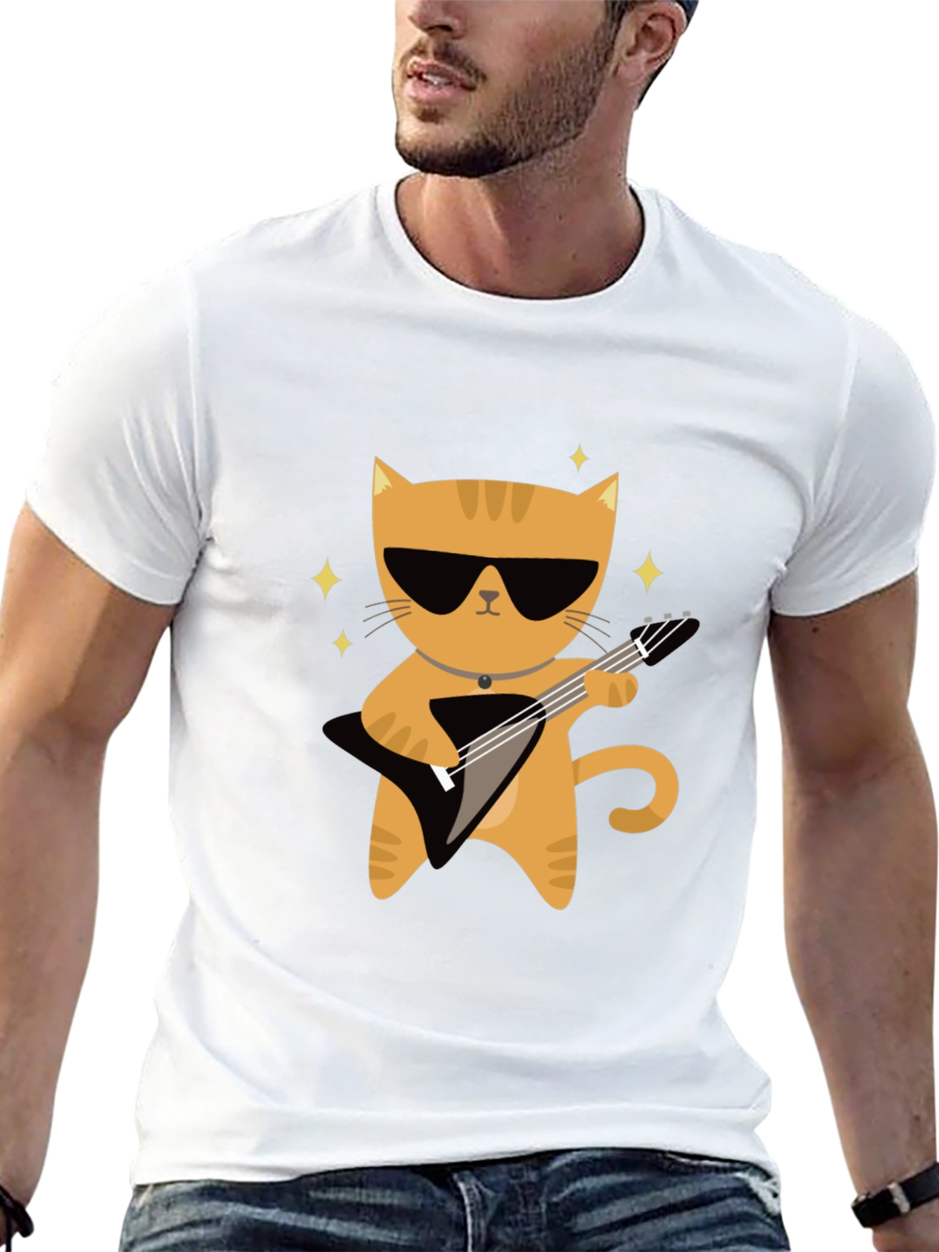 Cool Cat Guitarist T-Shirt