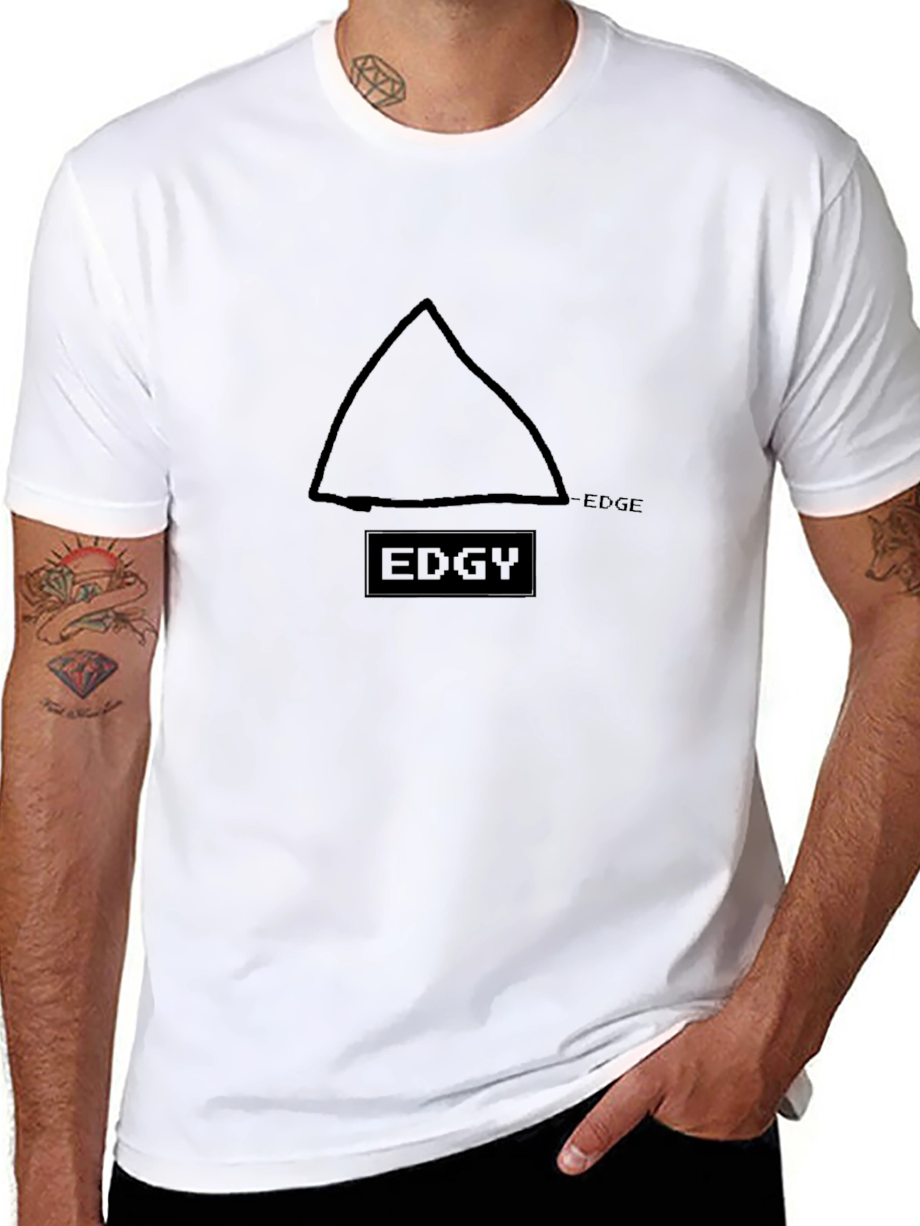 Edgy Graphic T-Shirt - Black Casual Tee