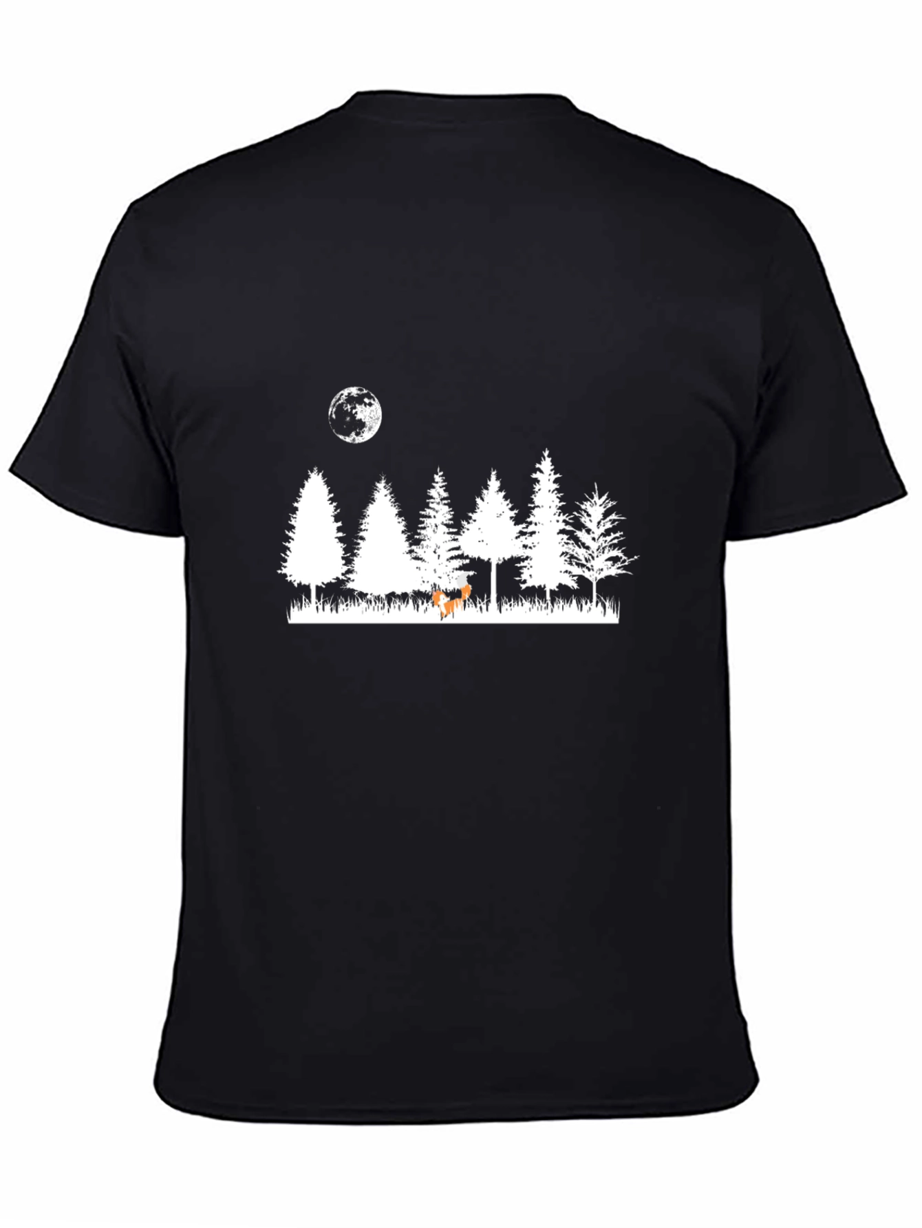 Nature Scene T-Shirt: Deer Moon & Forest