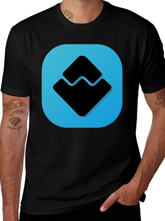 Abstract Graphic Tee - Black Casual Shirt