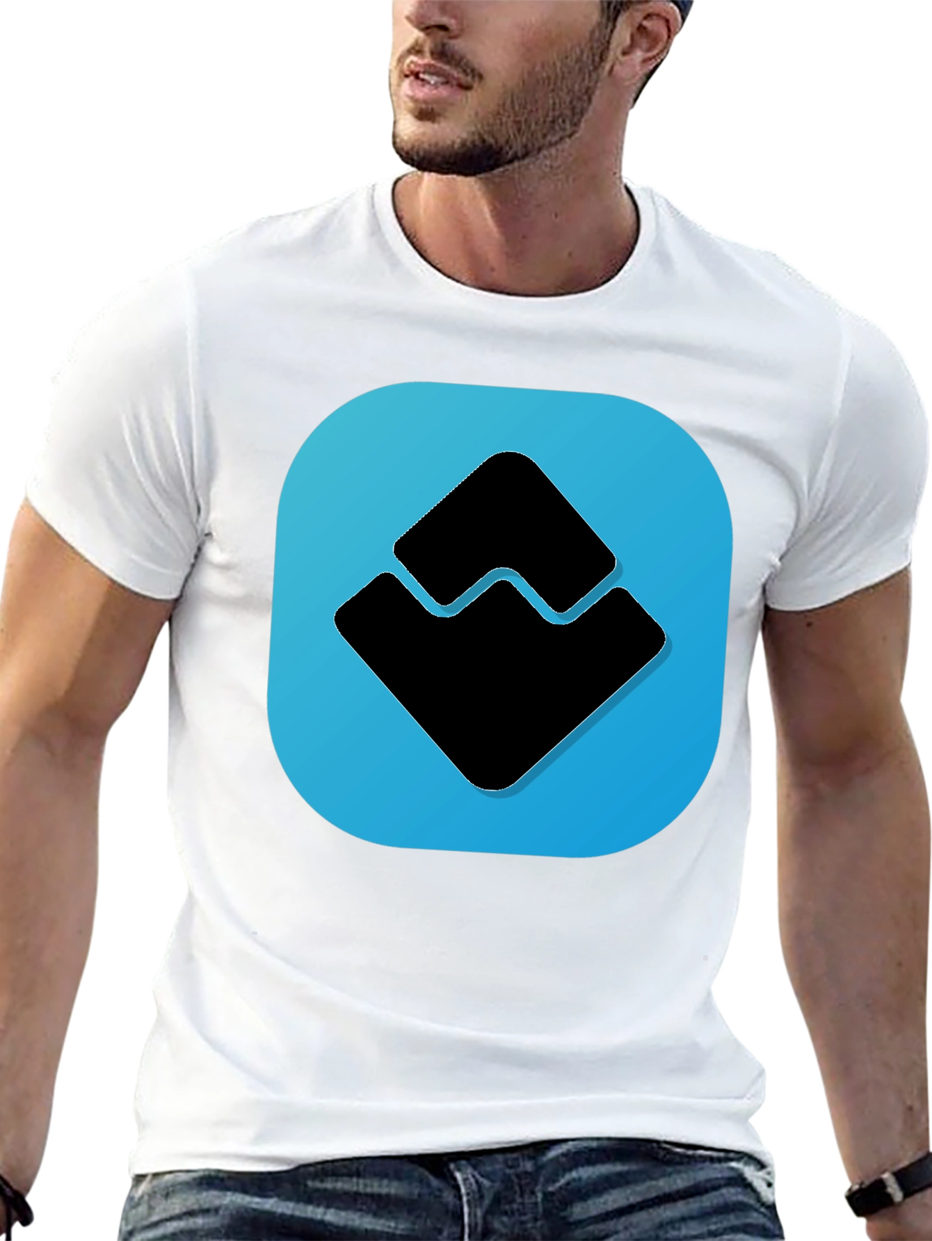 Abstract Graphic Tee - Black Casual Shirt