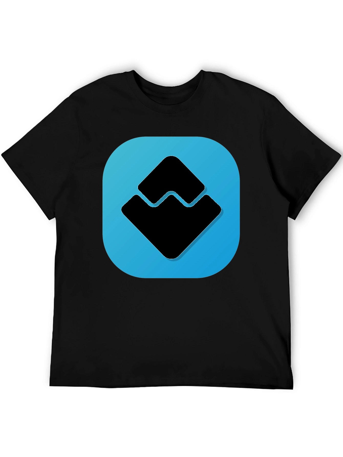 Abstract Graphic Tee - Black Casual Shirt