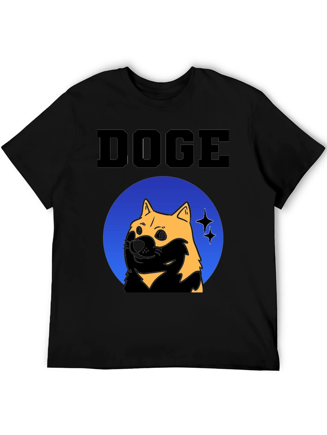 Doge Meme Graphic T-Shirt - Black Cotton Tee