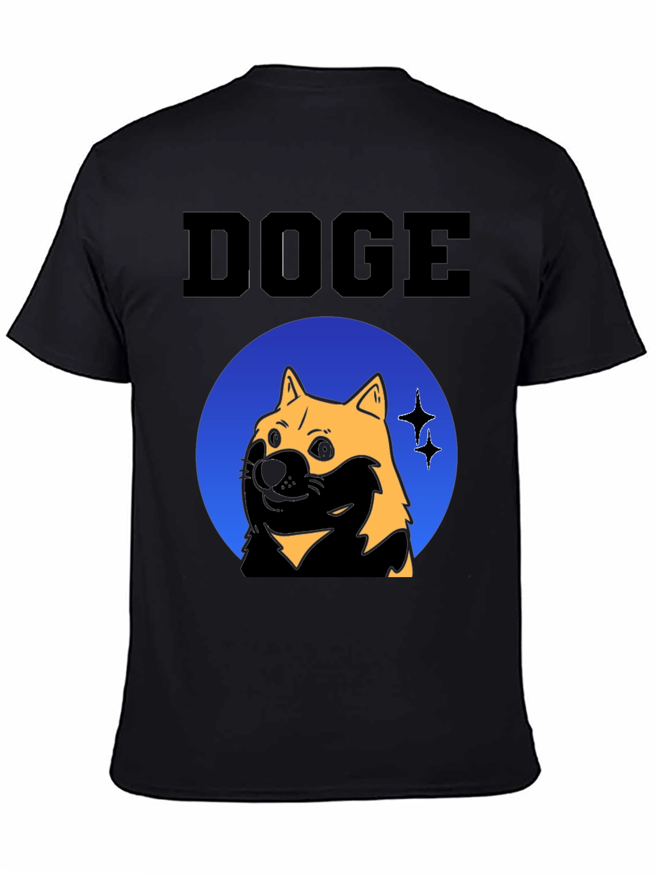 Doge Meme Graphic T-Shirt - Black Cotton Tee