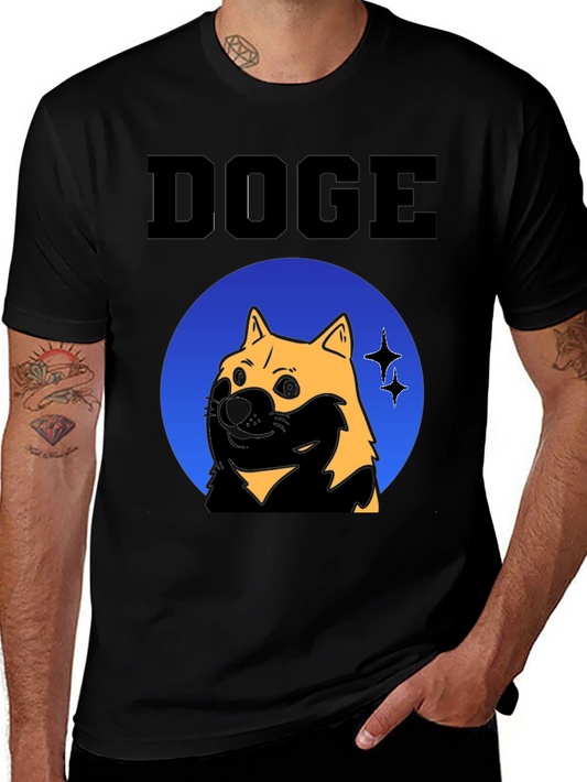 Doge Meme Graphic T-Shirt - Black Cotton Tee