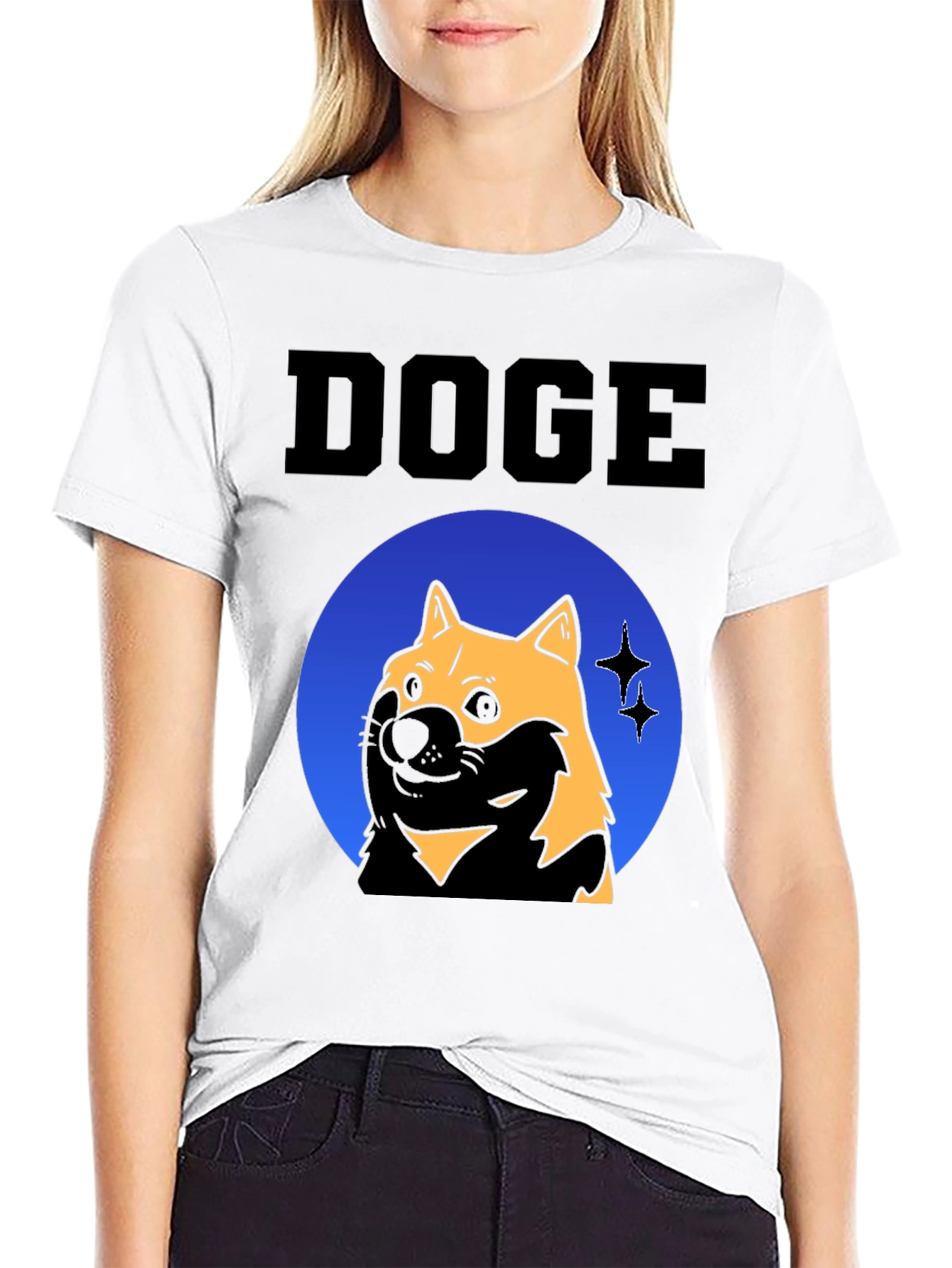 Doge Meme Graphic T-Shirt - Black Cotton Tee
