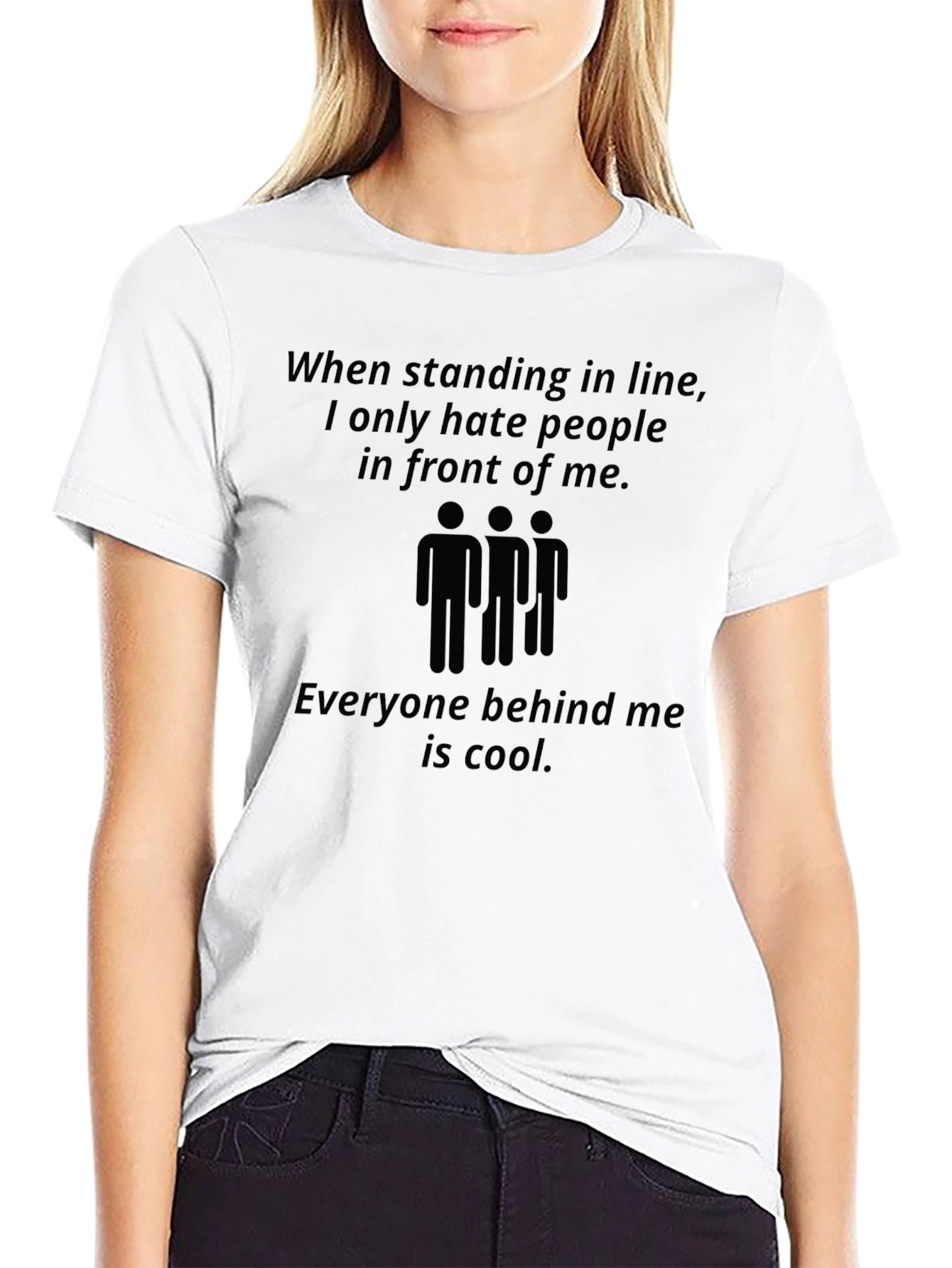 Funny Graphic Tee - Hate People in Front