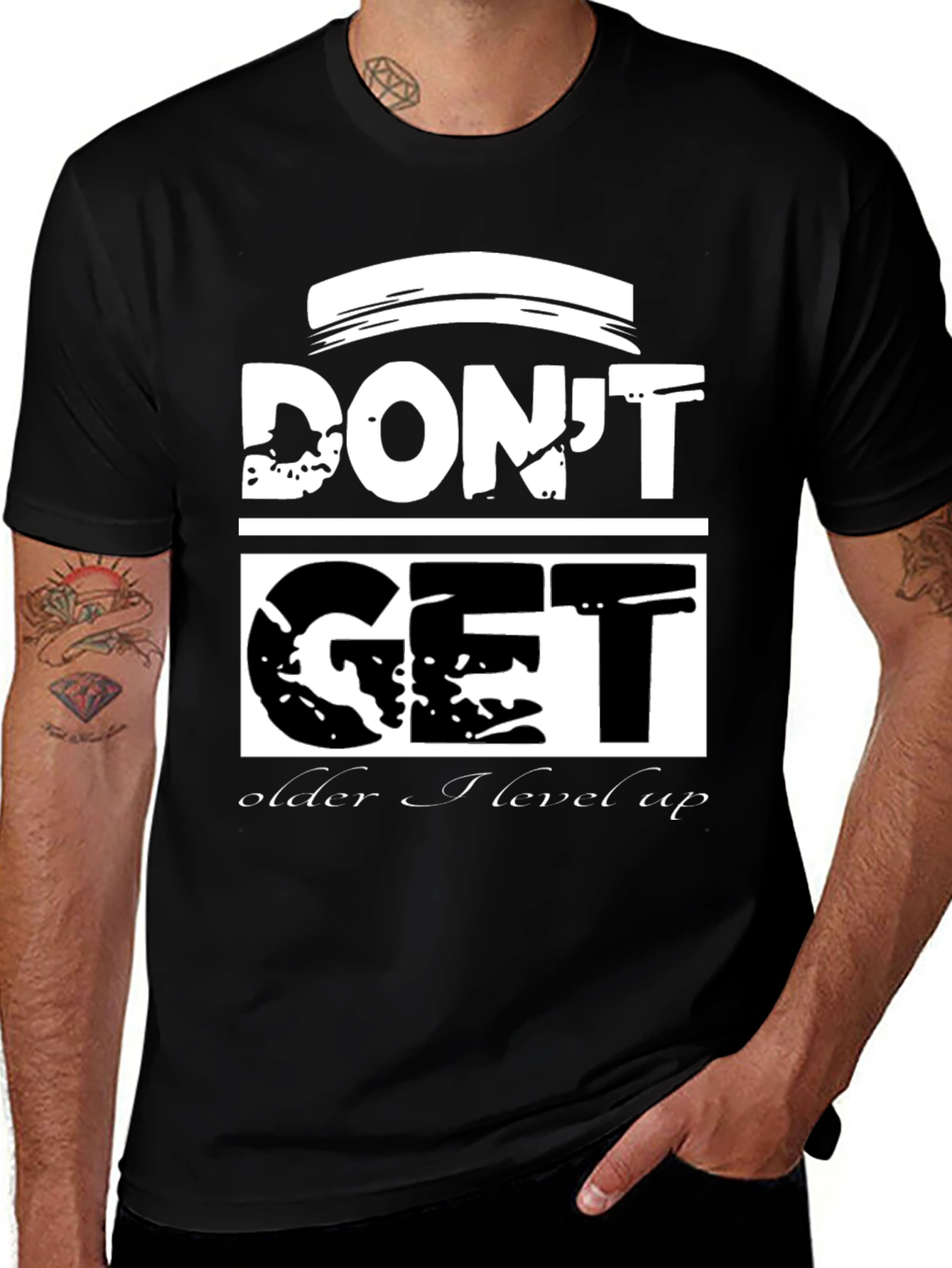 Dont Get Older I Level Up Black T-Shirt