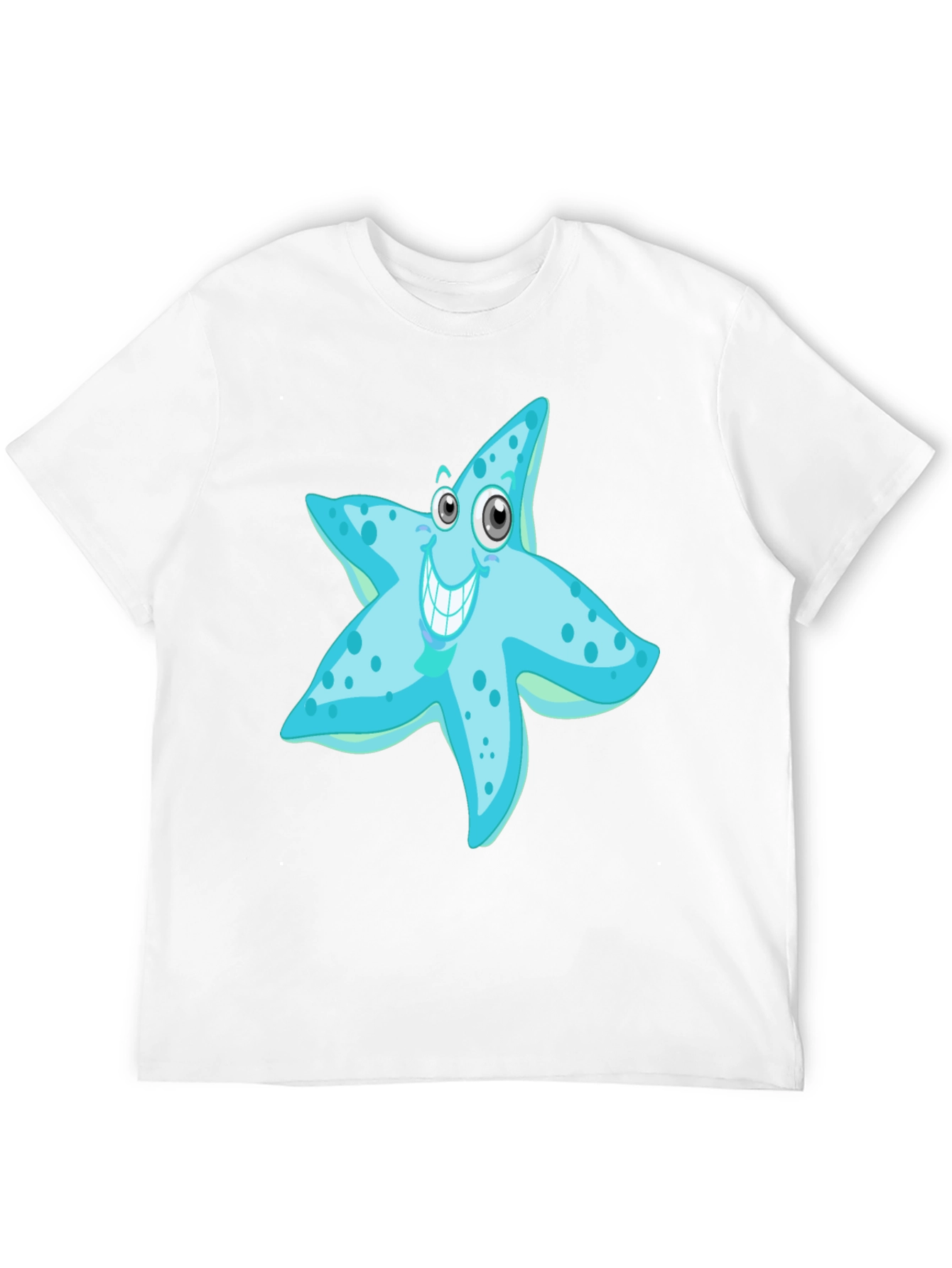 Starfish Graphic Tee - Mens Black Cotton T-Shirt