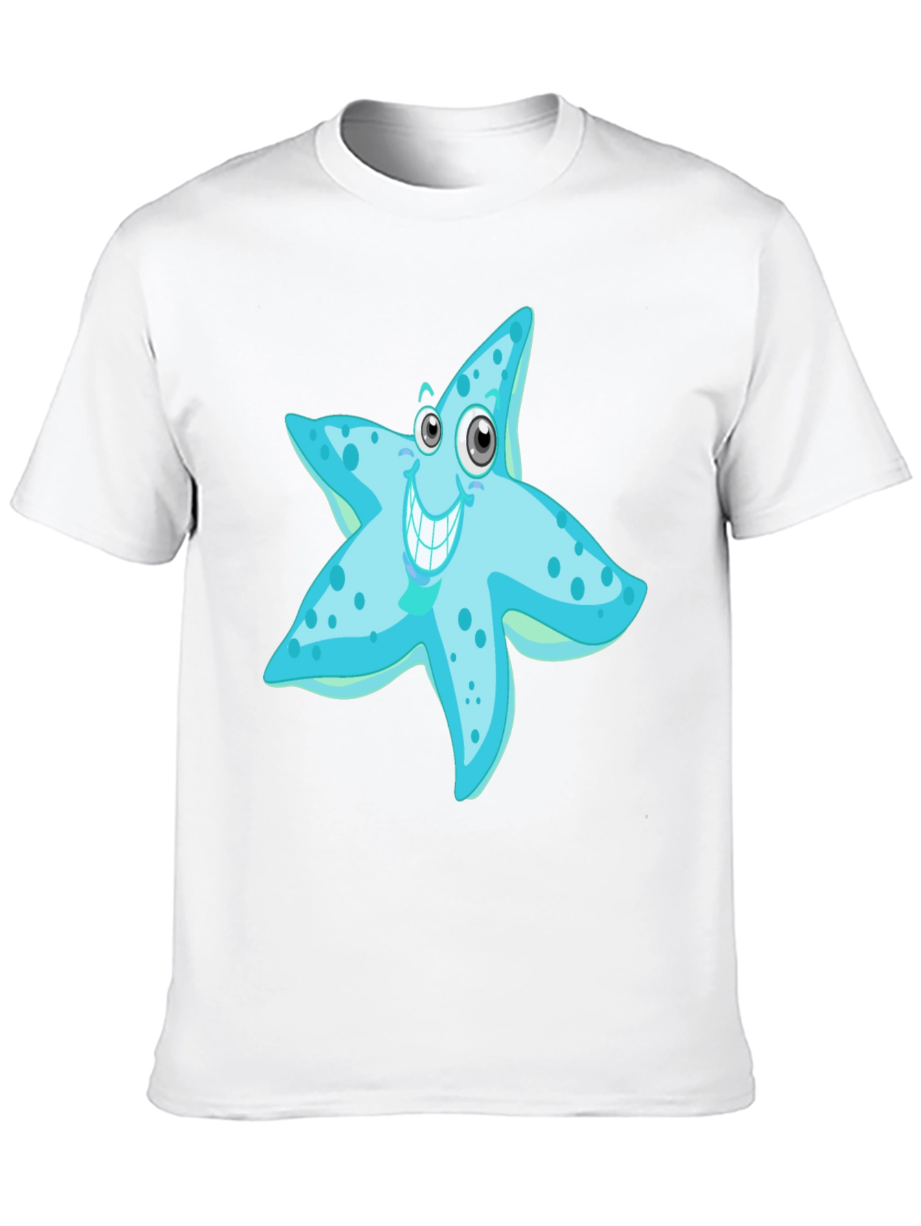 Starfish Graphic Tee - Mens Black Cotton T-Shirt