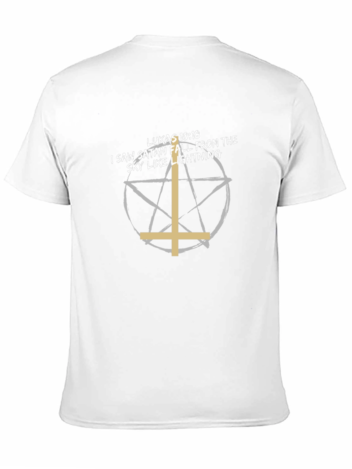 Satan Falling Lightning Bible Verse T-Shirt