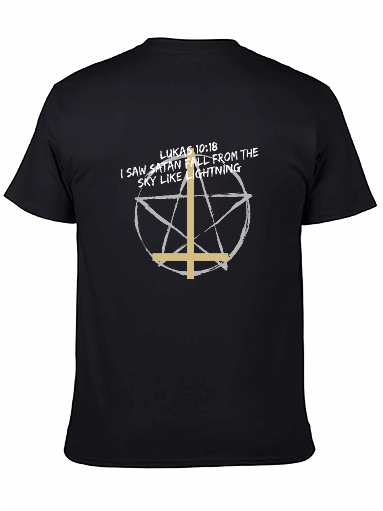 Satan Falling Lightning Bible Verse T-Shirt