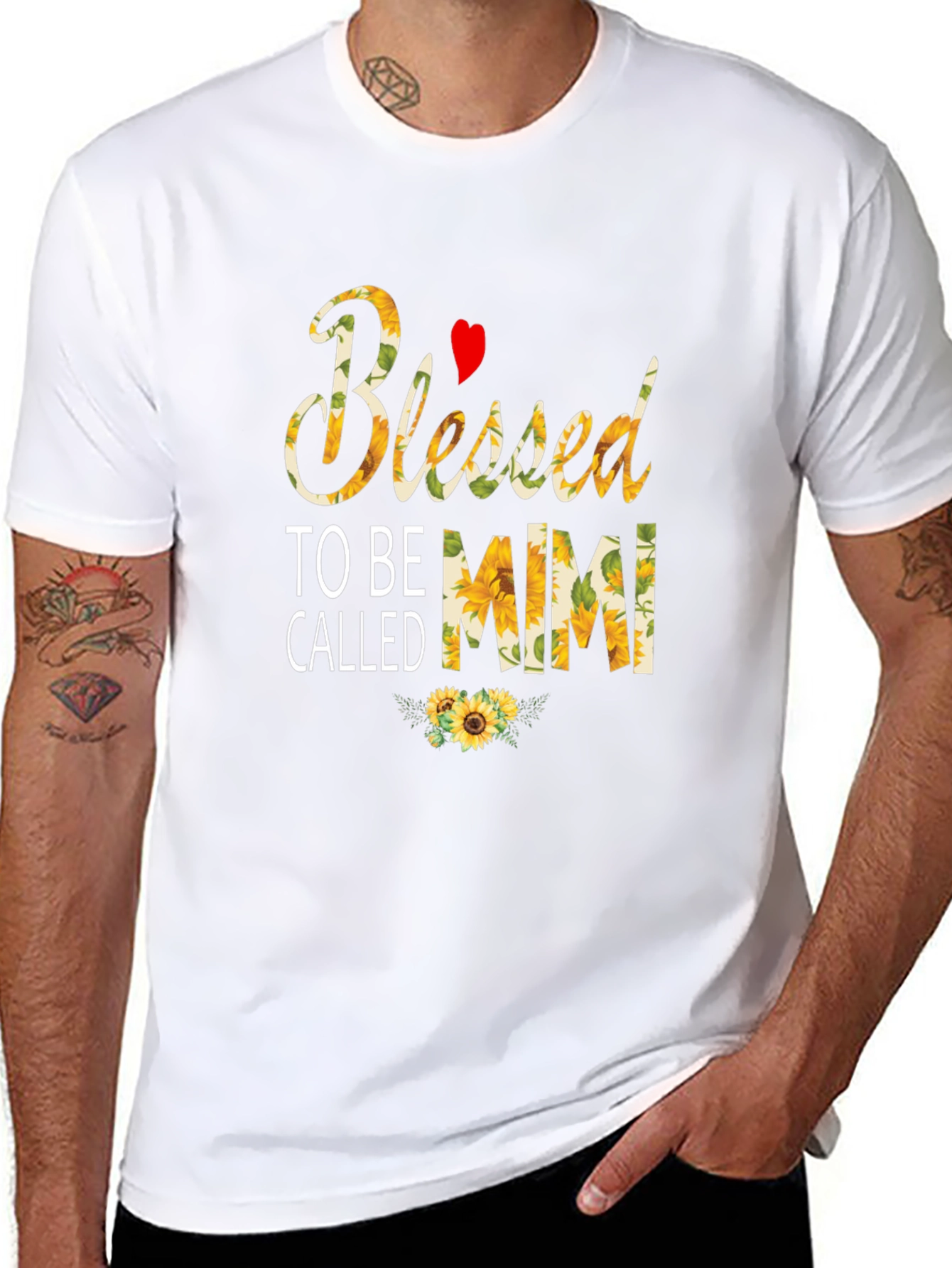 Blessed To Be Called Mimi T-Shirt Sunflower Design