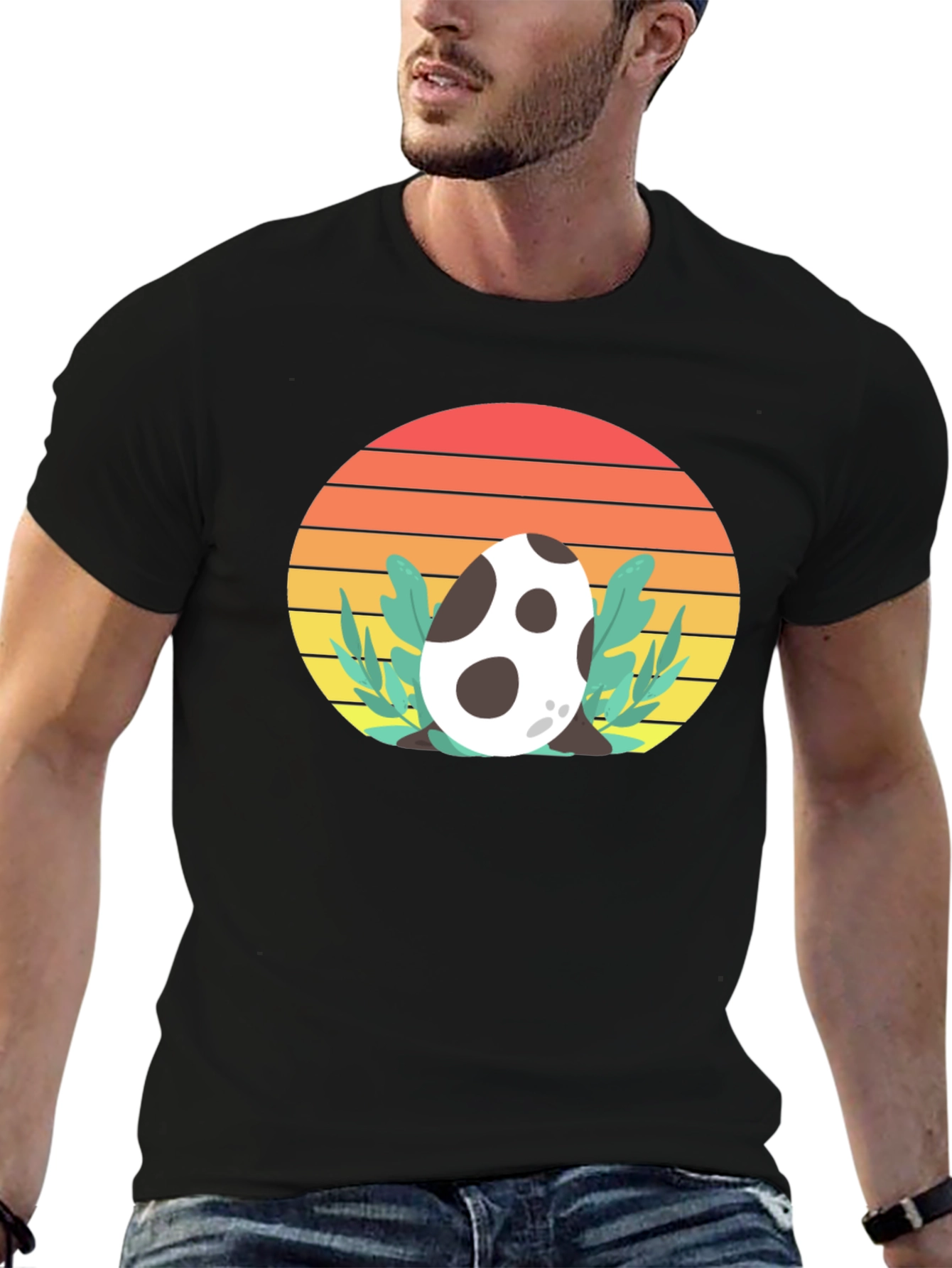 Dino Egg Sunset Tee - Retro Style T-Shirt
